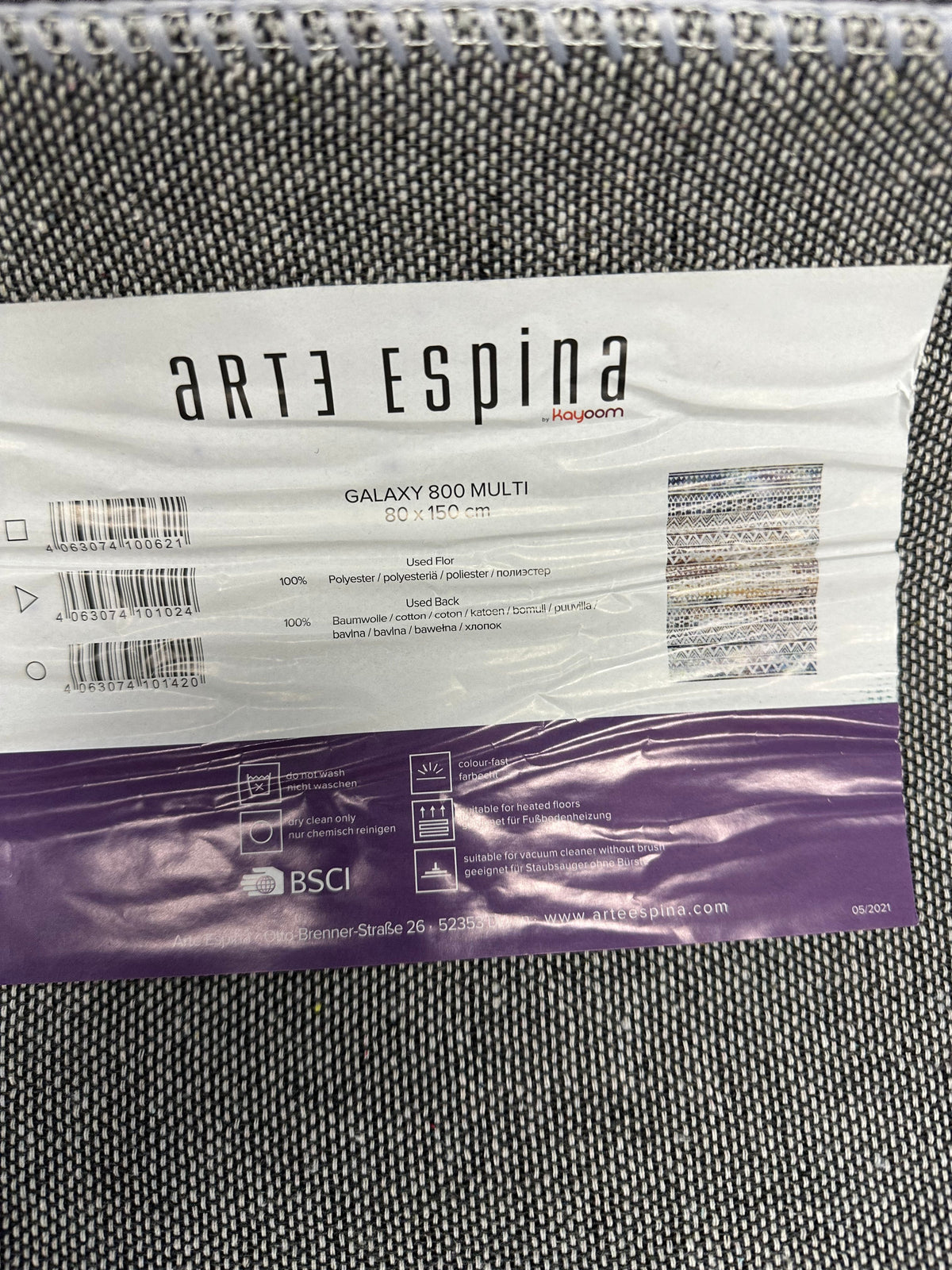 Arte Espina Rug Galaxy 300 Multi 80x150 cm Like New