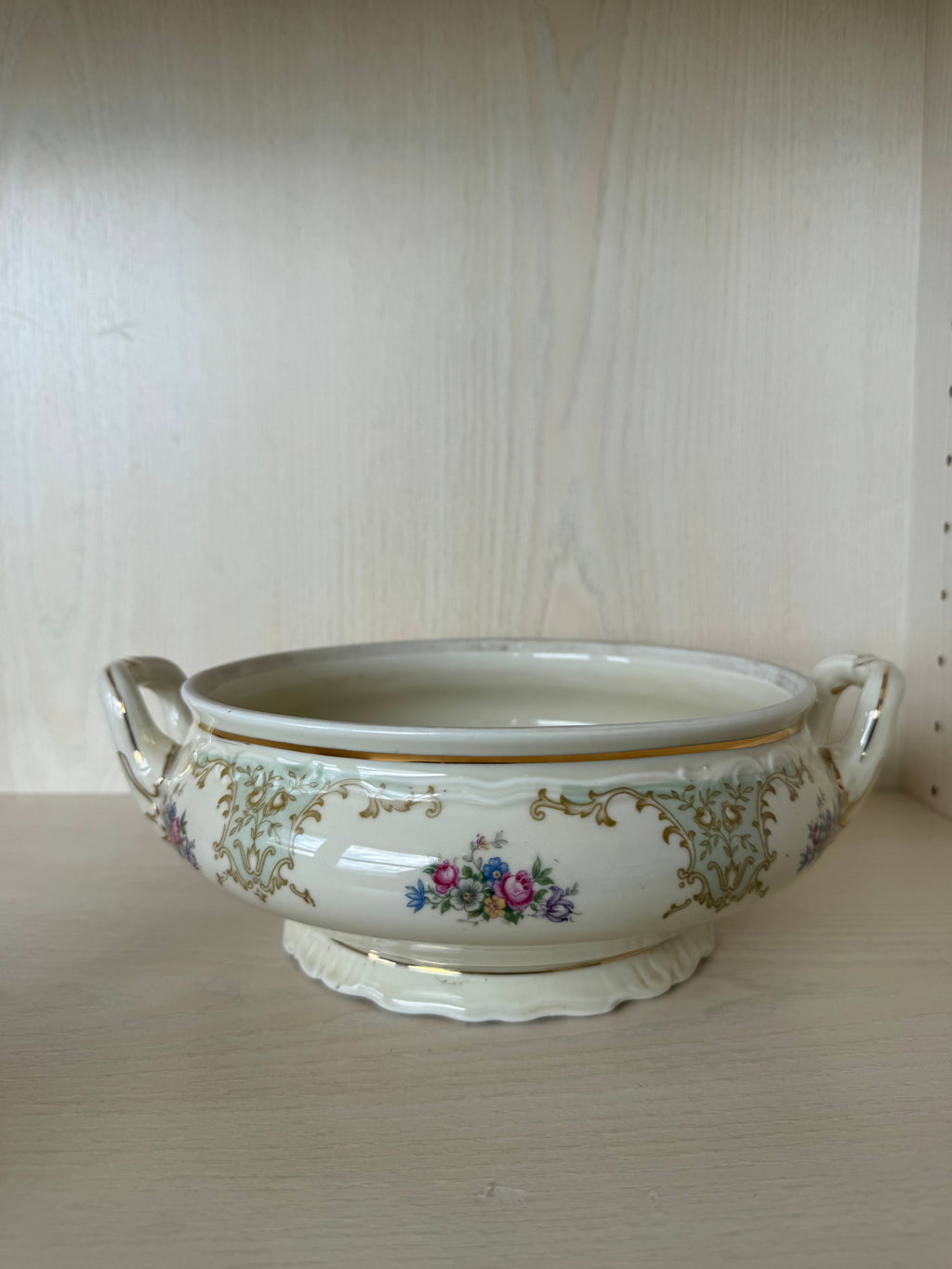 Epiag Fine China Suppenterrine, Porzellan, Weiß, Ø20,5cm, H9cm, gebraucht
