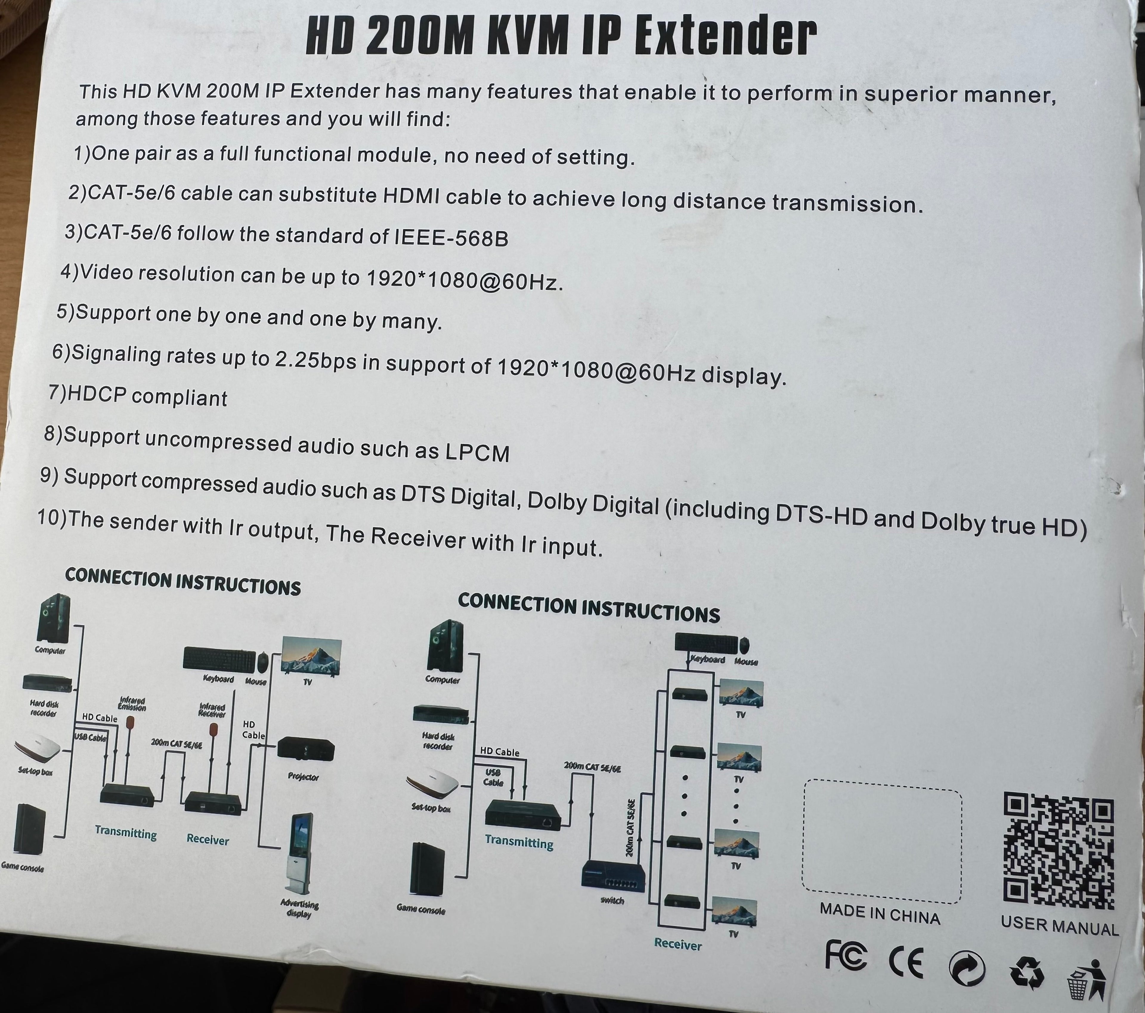 JOOAN HD 200M KVM IP Extender Schwarz Sehr Gut