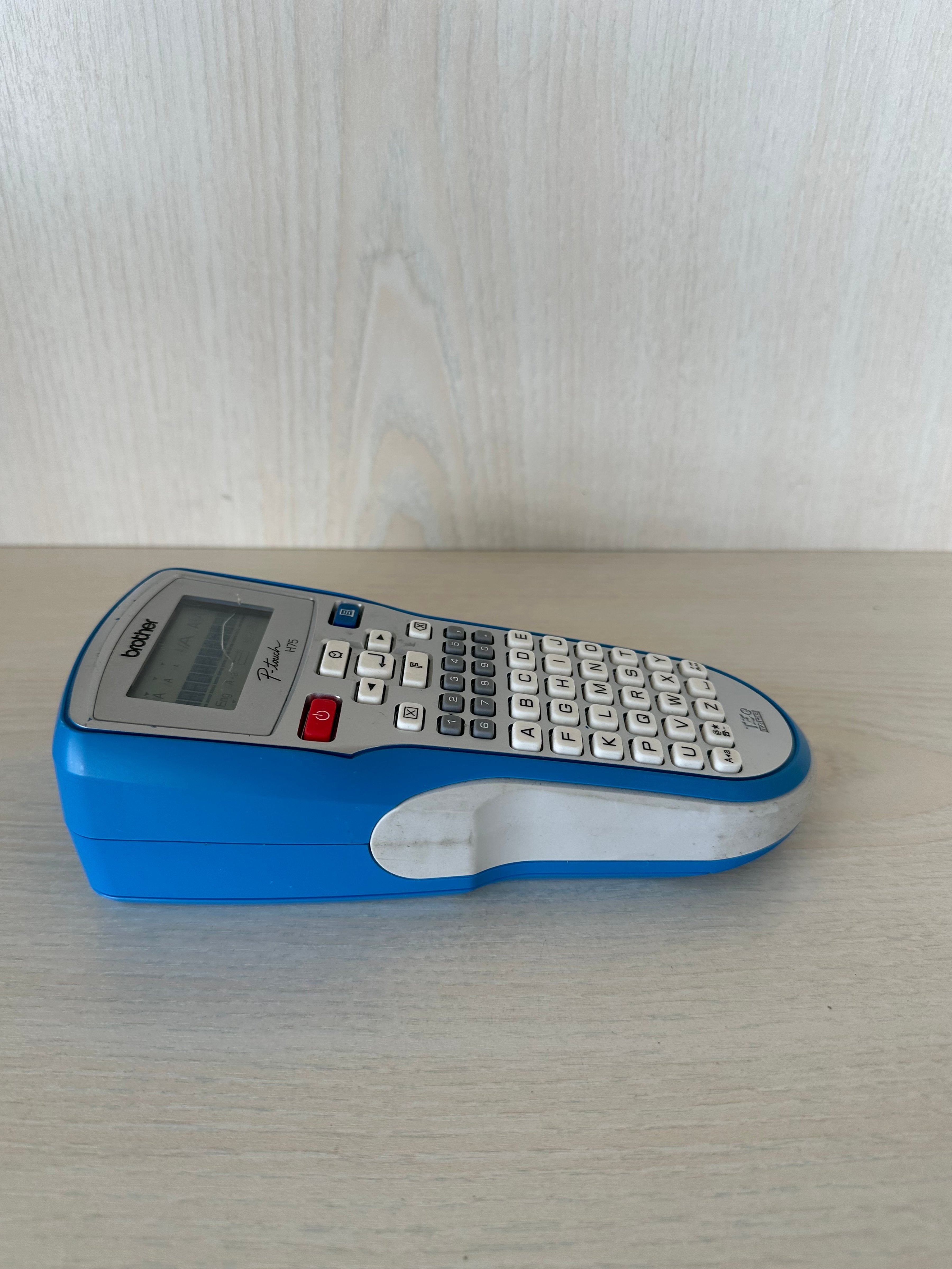 Brother PT-H75 Label Maker – Handheld, Plastic, Blue/White, Good Condition