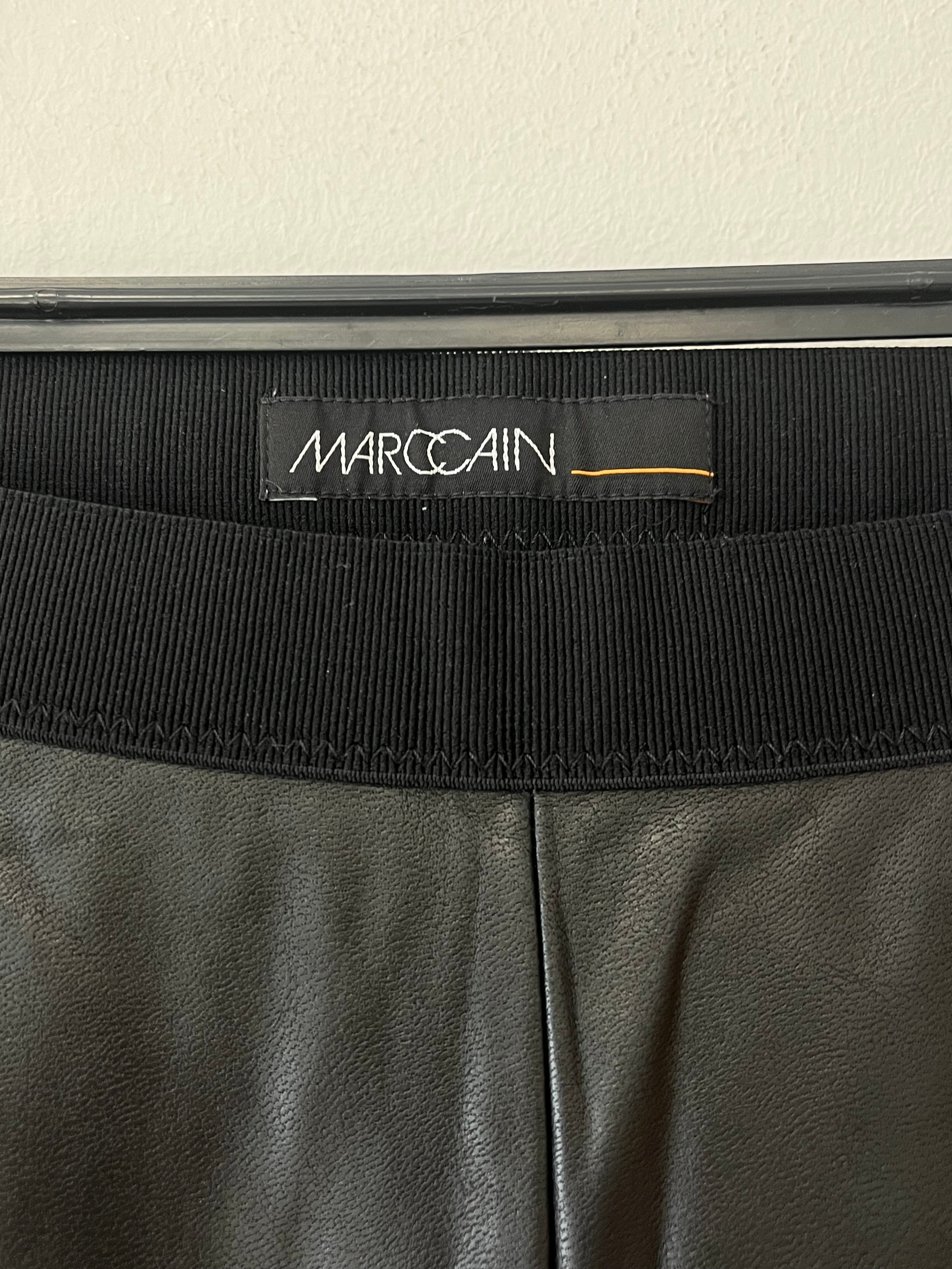 Marc Cain Sports Leggings – Kunstleder & Jersey, Schwarz, Sehr Gut