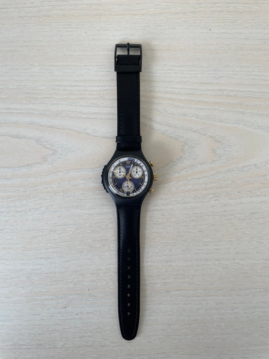 Swatch Uhr Blue Ring SOB405, Blau, Sehr Gut, 23,5 cm, 3,6 cm, Quarz