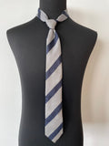 Windsor Tie Basic, Navy/Grey, 156cm x 7.5cm, 100% Silk, Very Good Condition