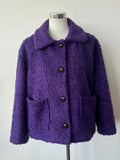 Zeta Otto Studio Bouclé Wolljacke Lila Gr. M Sehr Gut