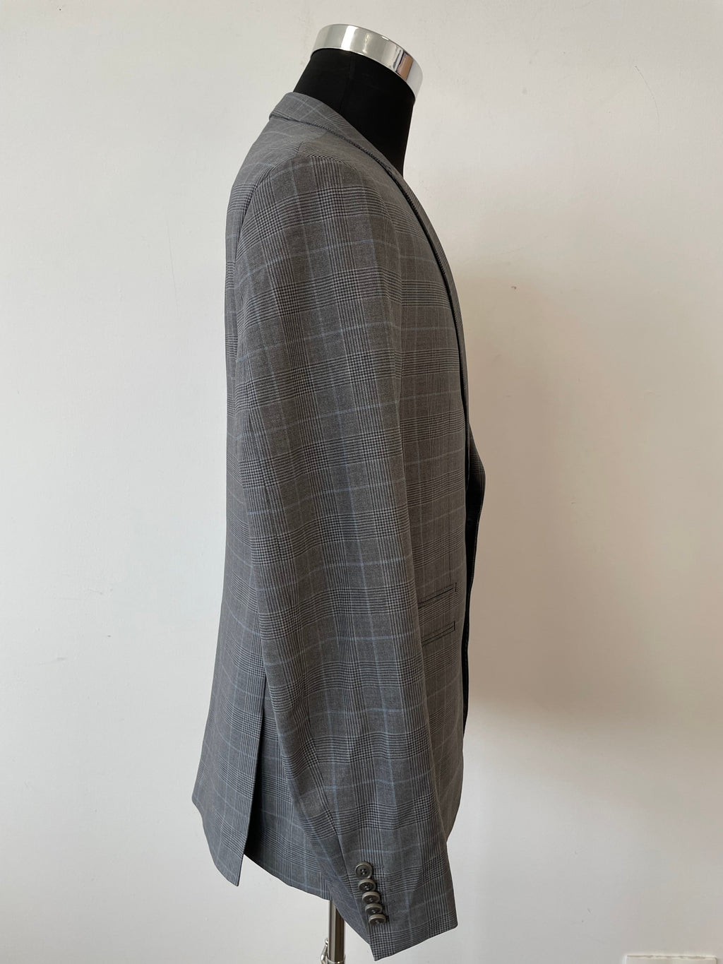 DRYKORN Dynamic Tailoring Anzug Grau Kariert 40L/33 Sehr Gut