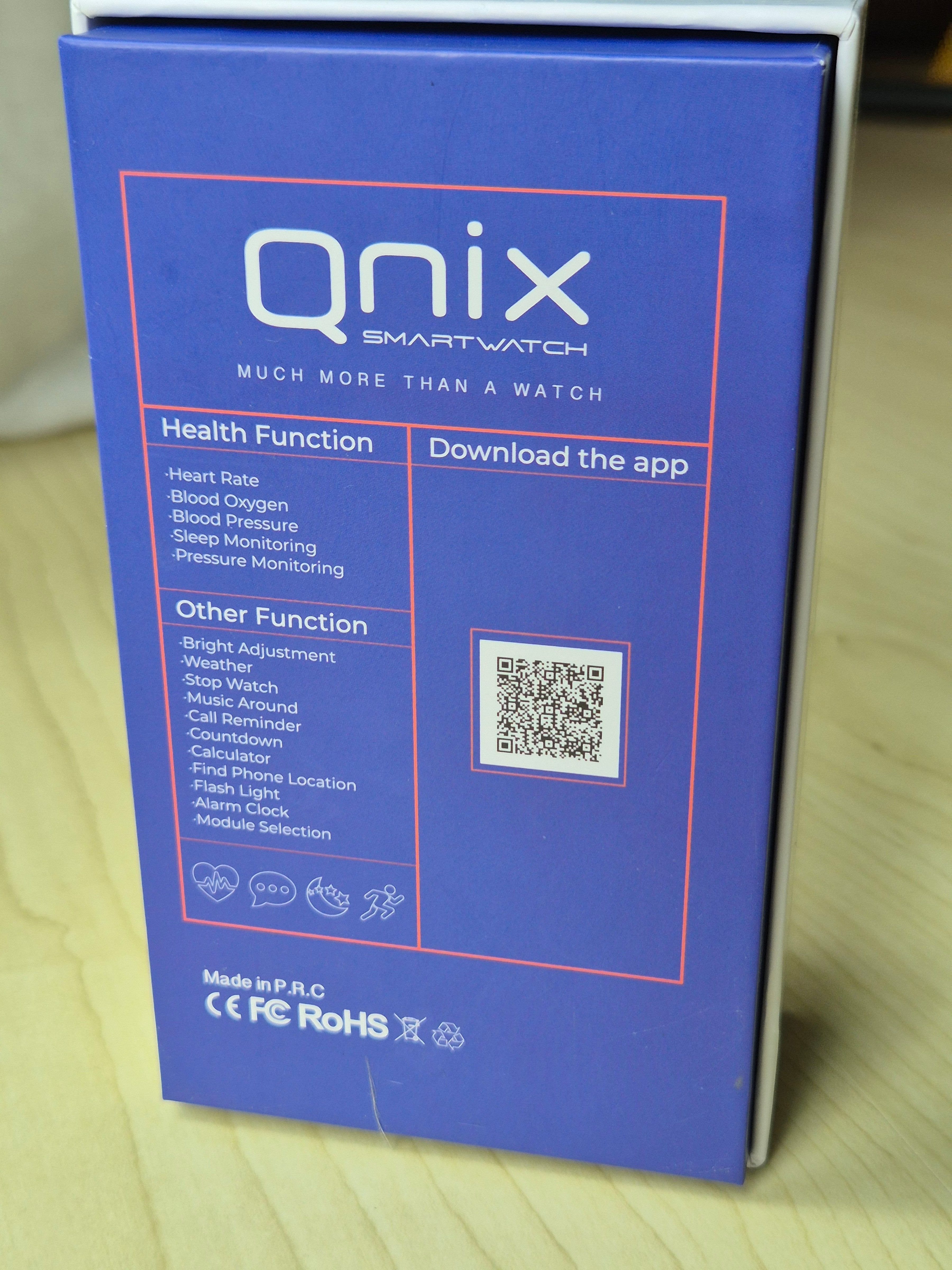 Qnix Smartwatch GTS2, 43mm, IP68, Wie Neu