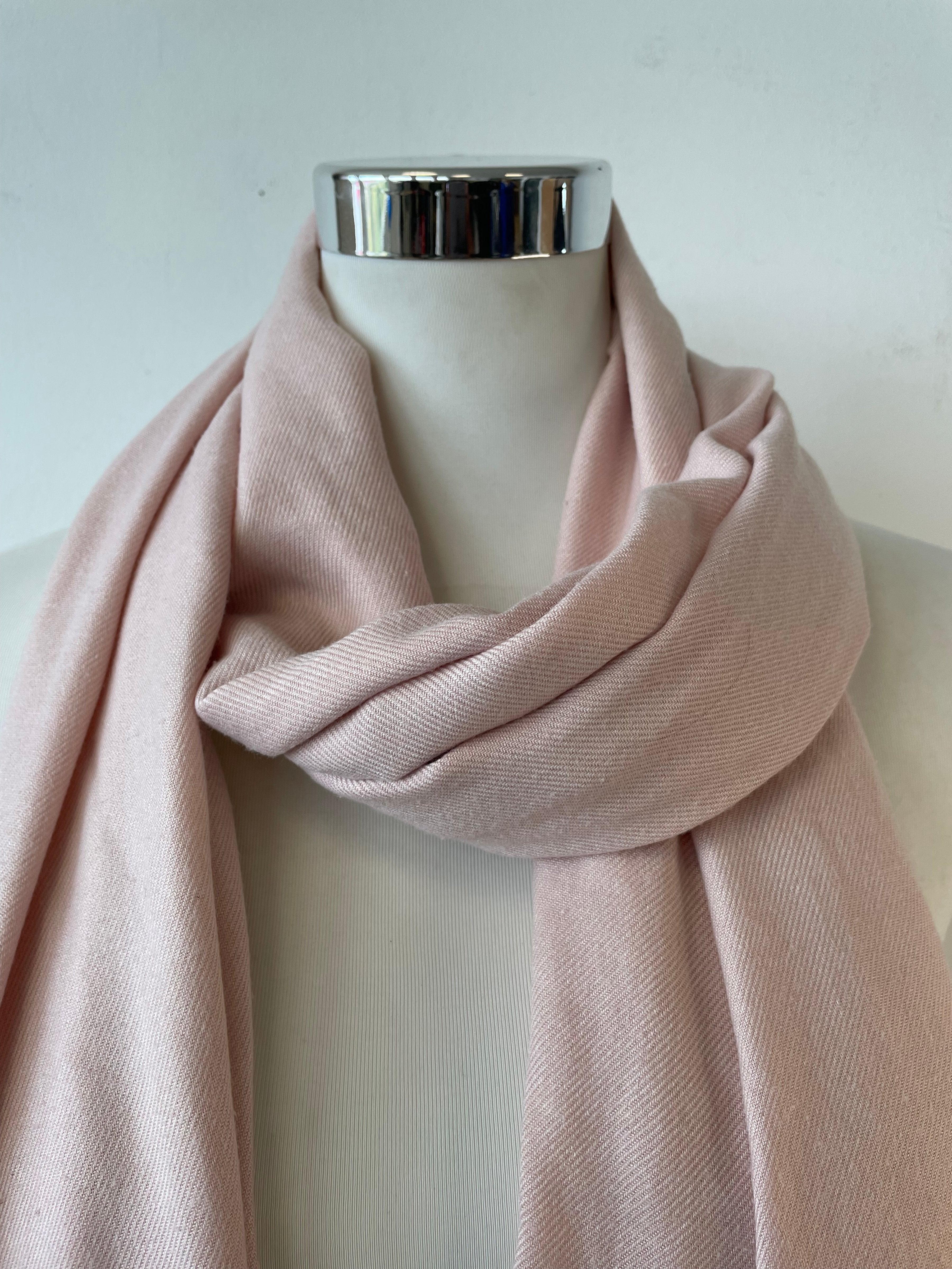 Etsy Classic Neck Scarf Dusty Pink Acrylic 180x70cm Very Good