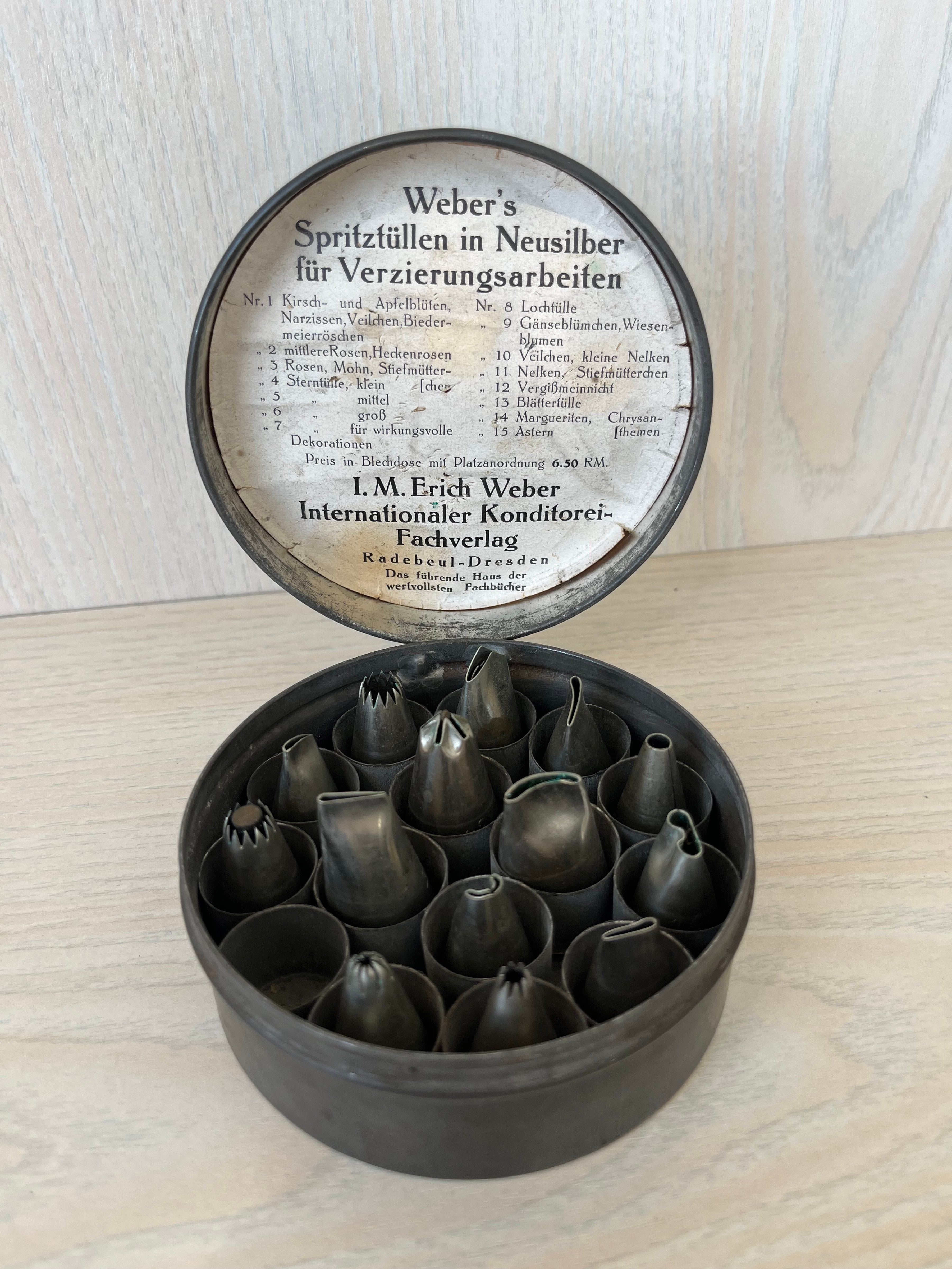 Vintage Weber Spritztüllen Set, Nickel, Kompakt, Normale Nutzung