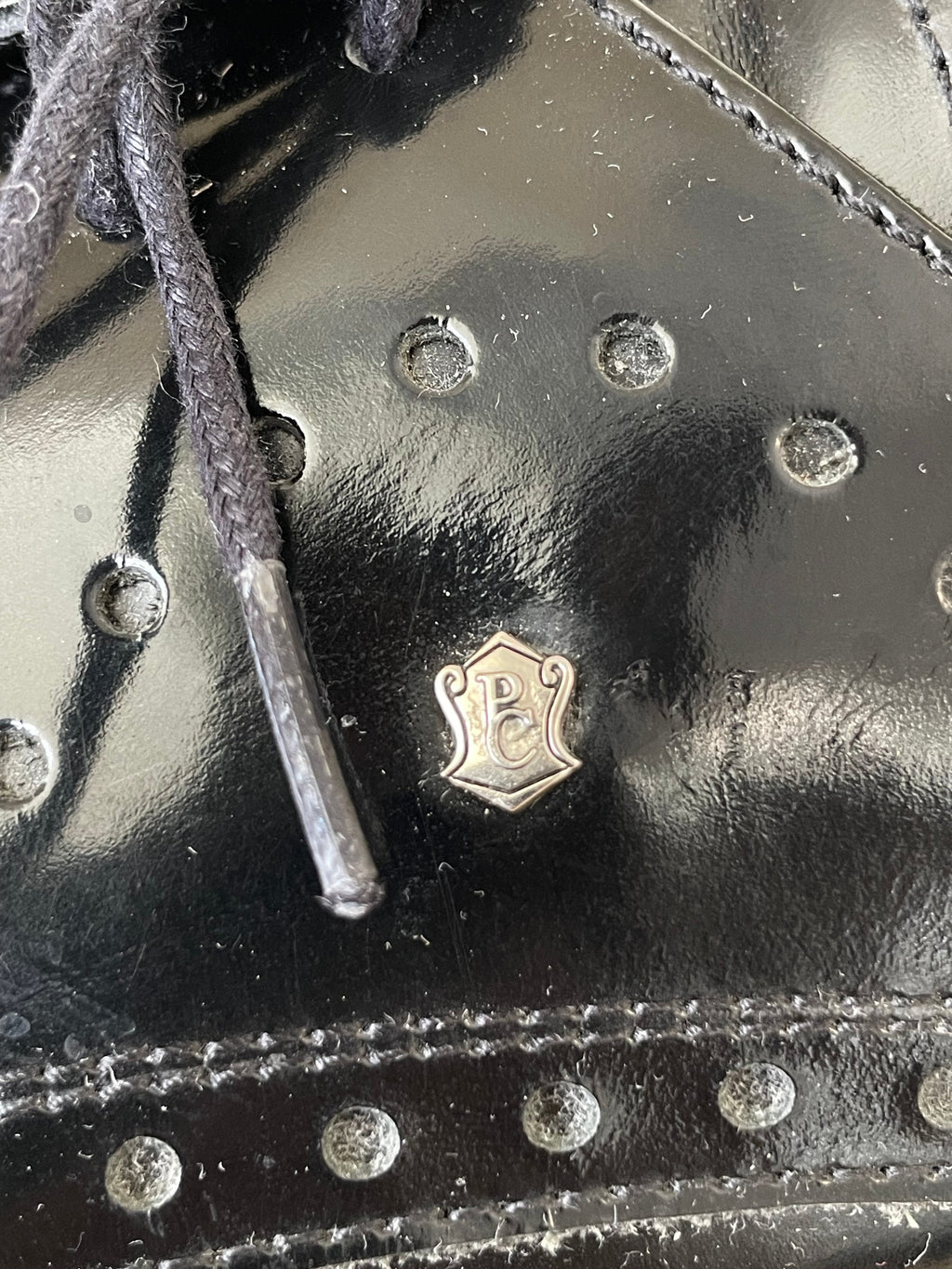 Pedro Camino Black Leather Brogue Oxfords, Size 43 EU, Very Good Condition