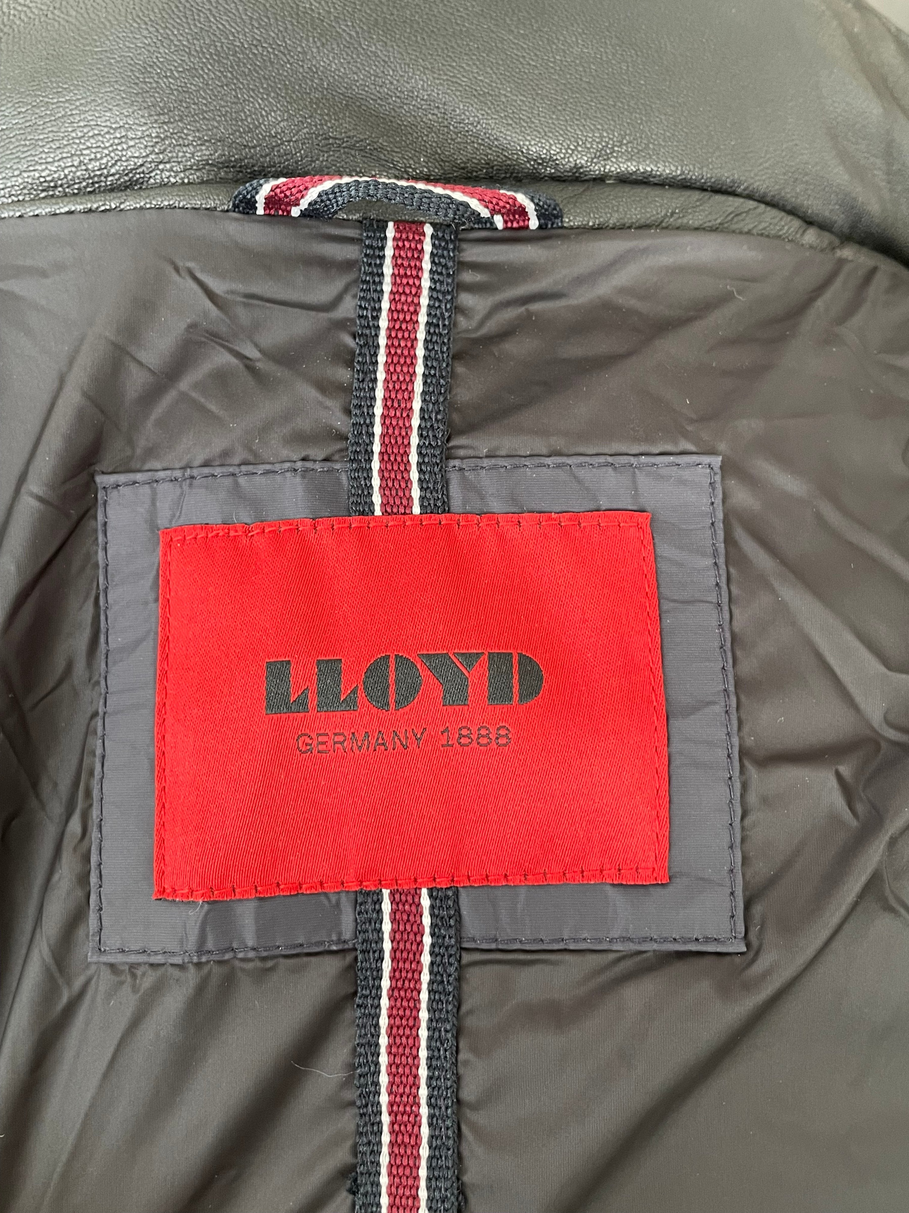 LLOYD Men's Quilted Lamb Leather Jacket, Ice White, XL, Very Good Condition