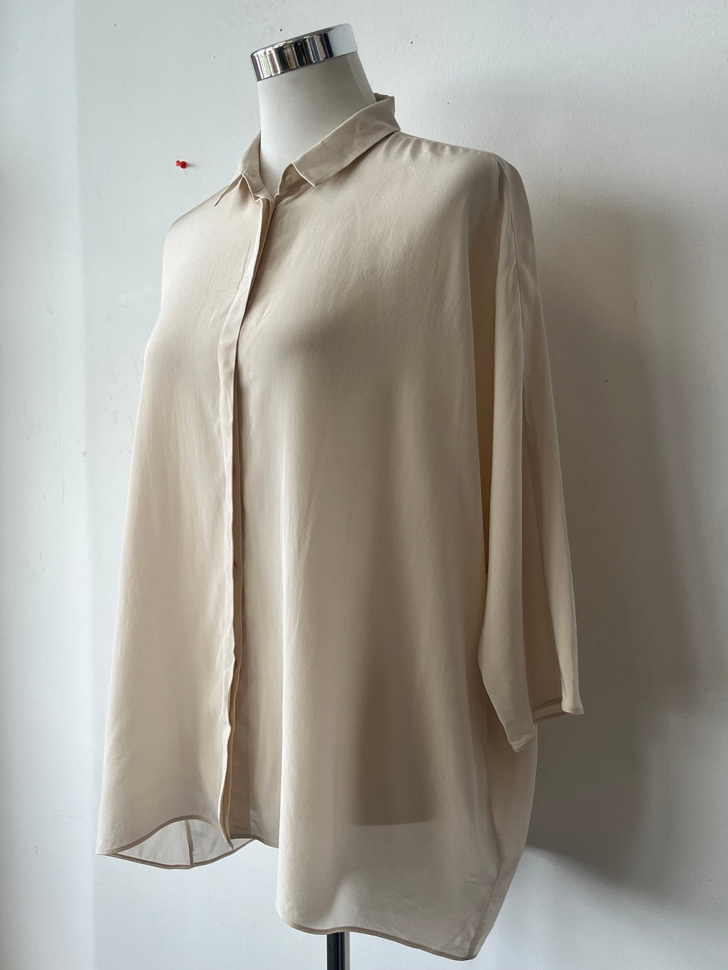 Hauber Silk Blouse Cream Size 40 (EU) Very Good Condition
