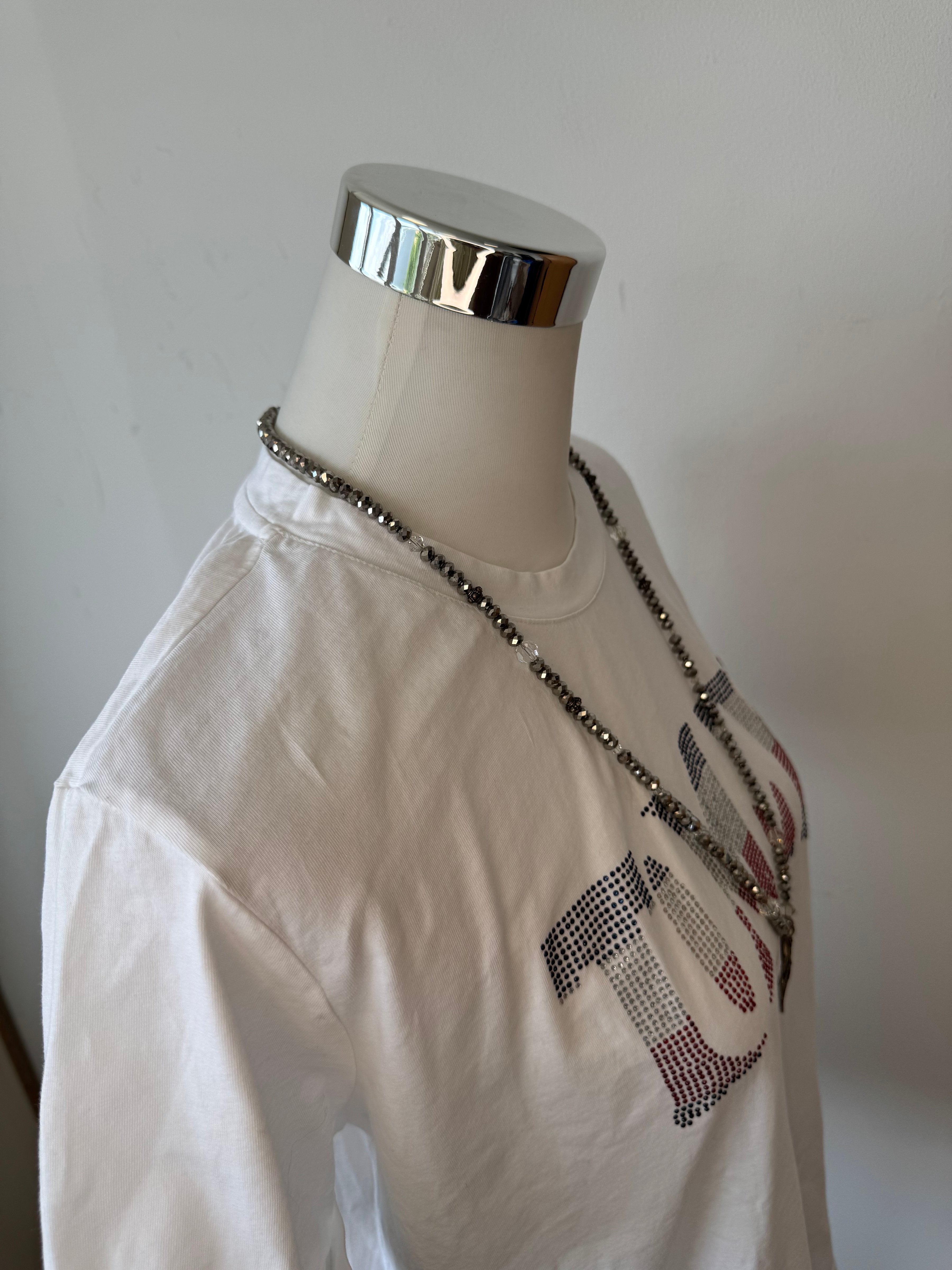 Kabuki Country Necklace with Angel Wing Pendant, Silver, 76 cm, Good Condition
