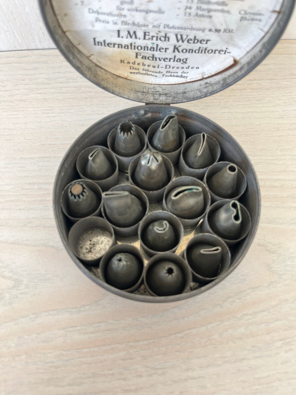 Vintage Weber Spritztüllen Set, Nickel, Kompakt, Normale Nutzung