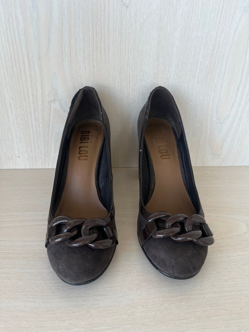 Bibi Lou Ketten-Detail Pumps, Braun, EU 39, Normaler Gebrauch