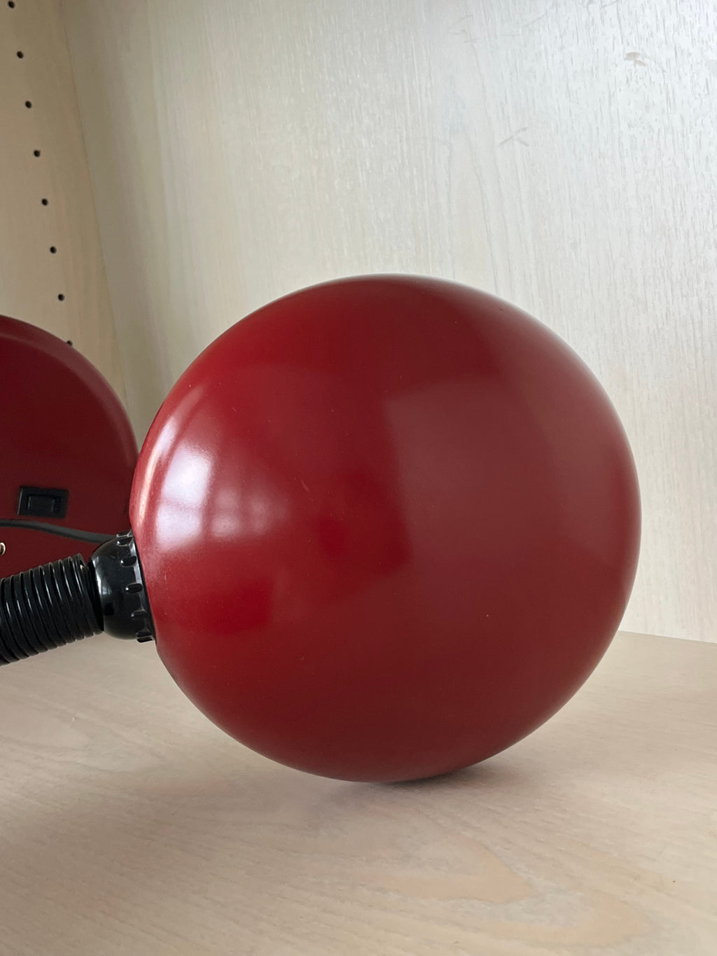 Vintage Red Schmidt Gooseneck Desk Lamp, Normal Use Condition