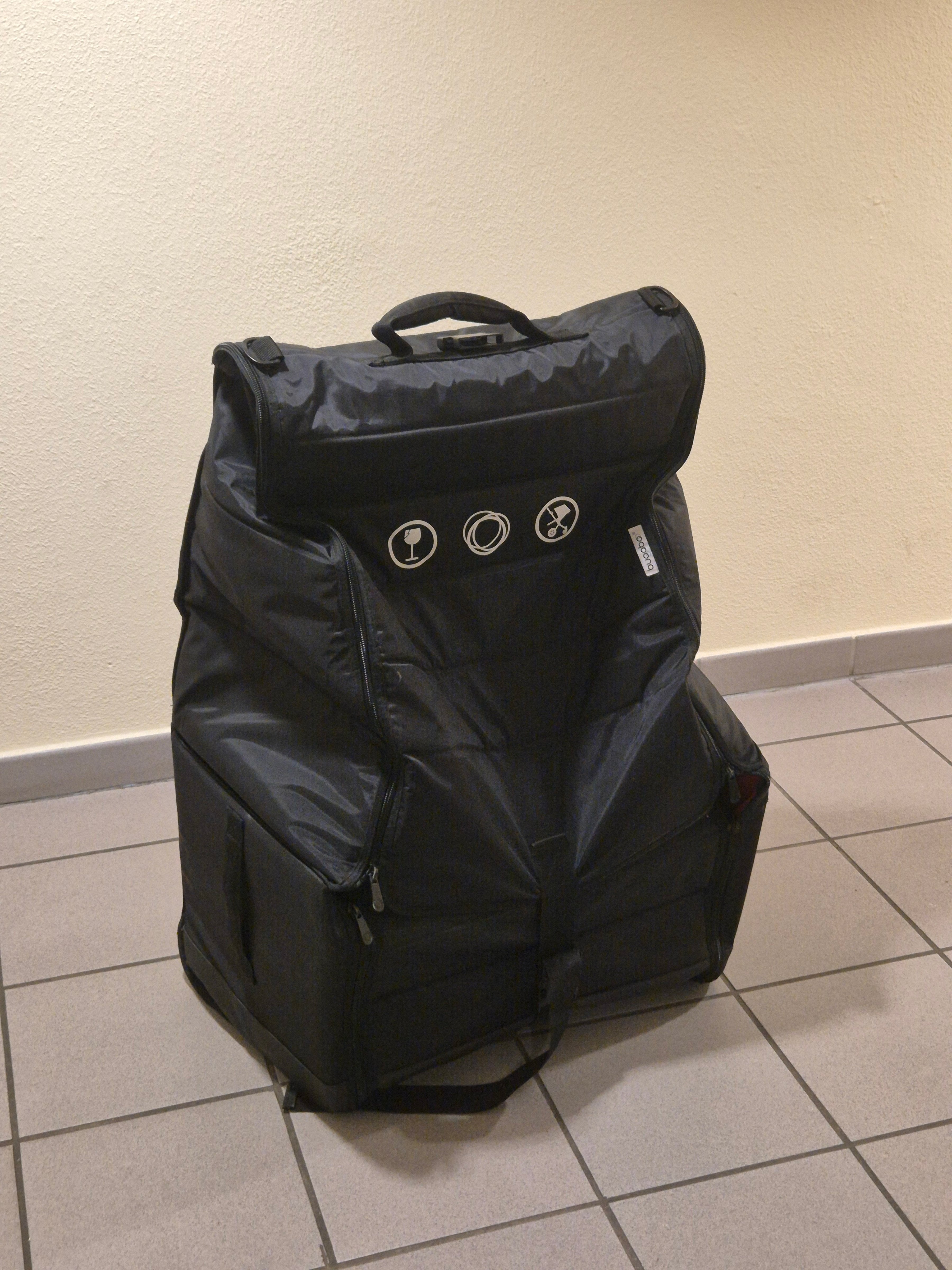 Bugaboo Komfort Transporttasche Groß, Gut, Nylon, Zwei Räder