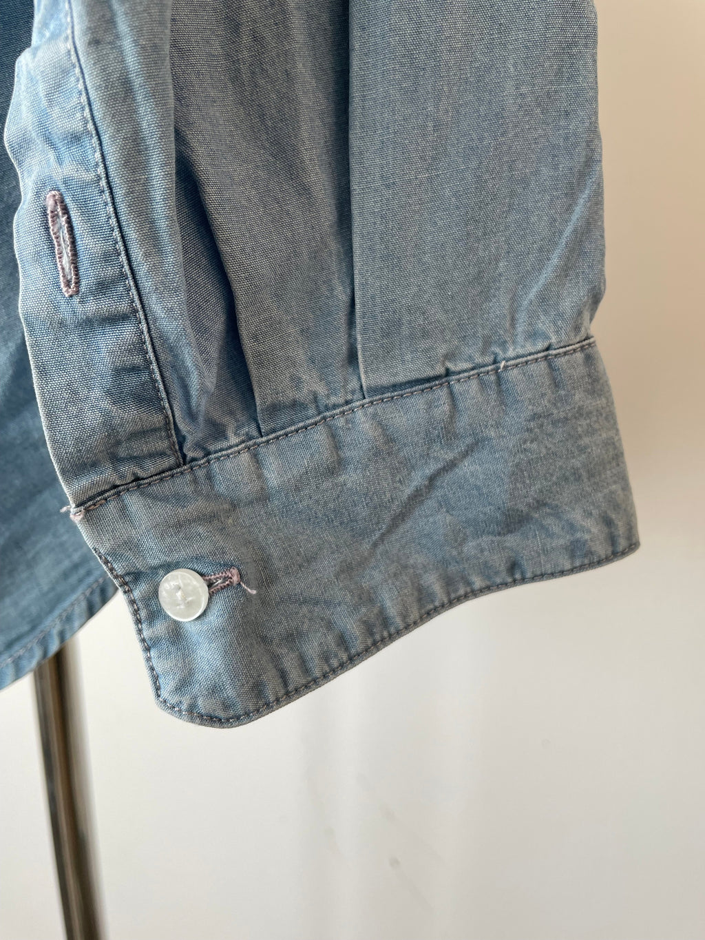 Sud Express Damen Hemd Hellblau Denim/Chambray Größe M Sehr Gut