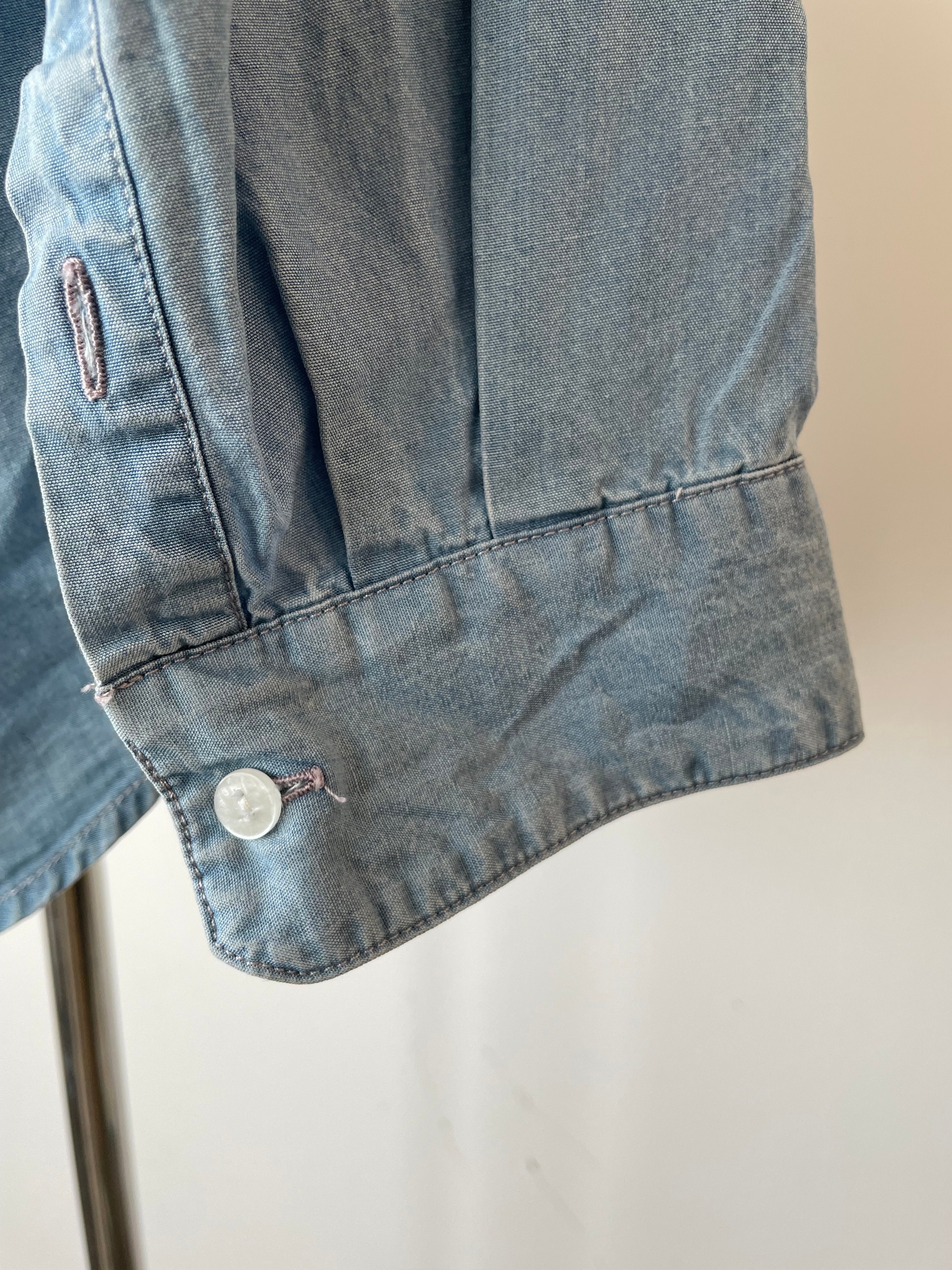 Sud Express Damen Hemd Hellblau Denim/Chambray Größe M Sehr Gut