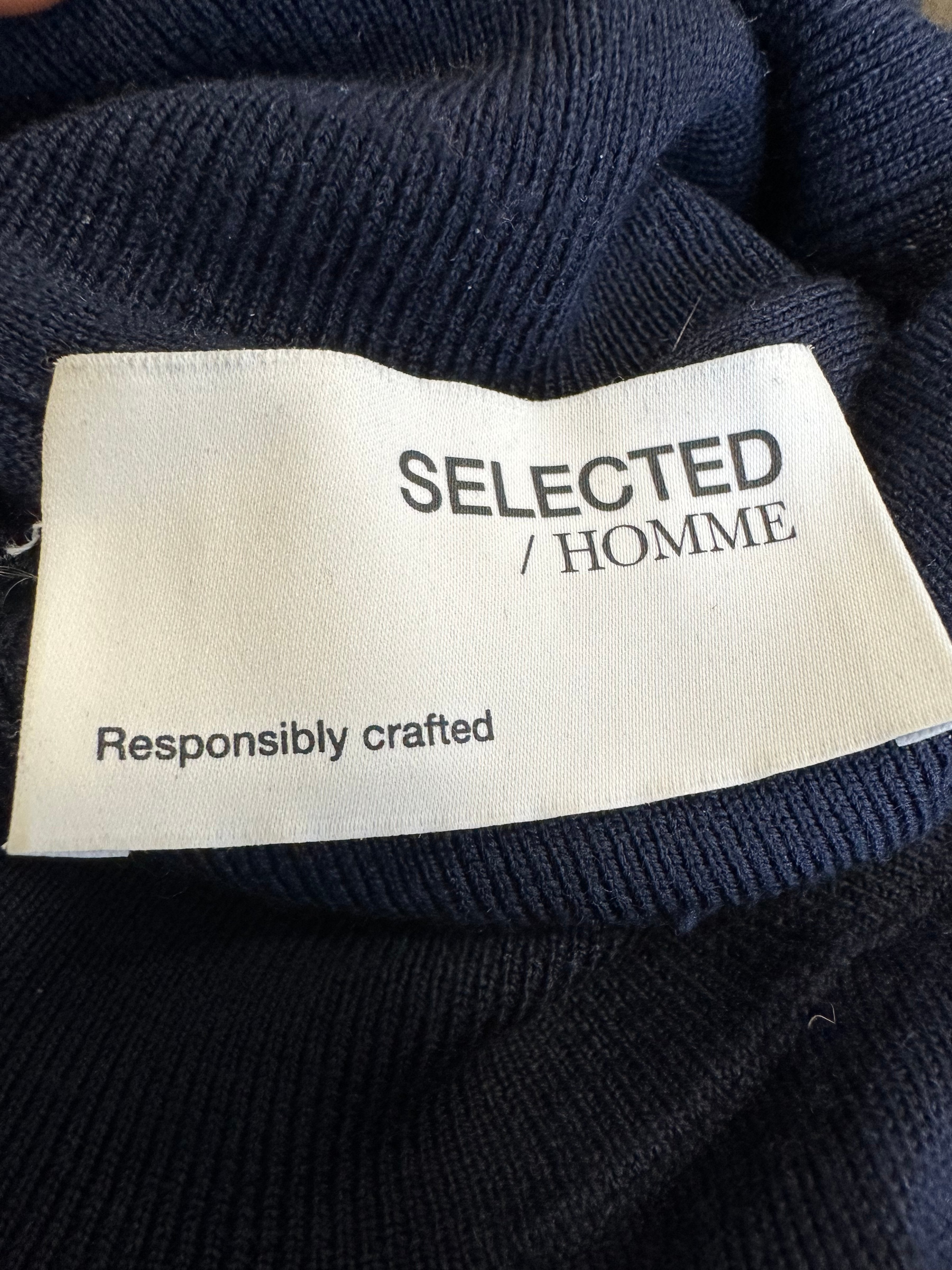 Selected Homme Schwarzer Rollkragenpullover Größe M – sehr guter Zustand