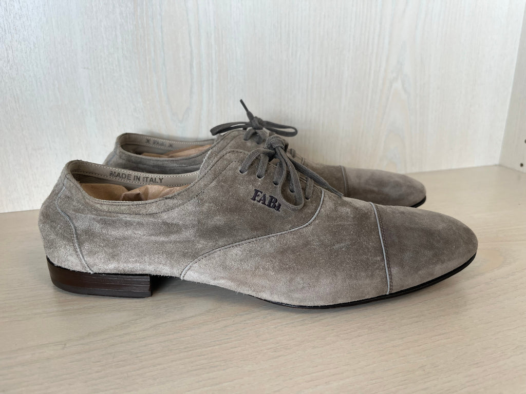 Fabi Herren Oxford Schuhe Wildleder Grau Größe 43 Sehr Gut