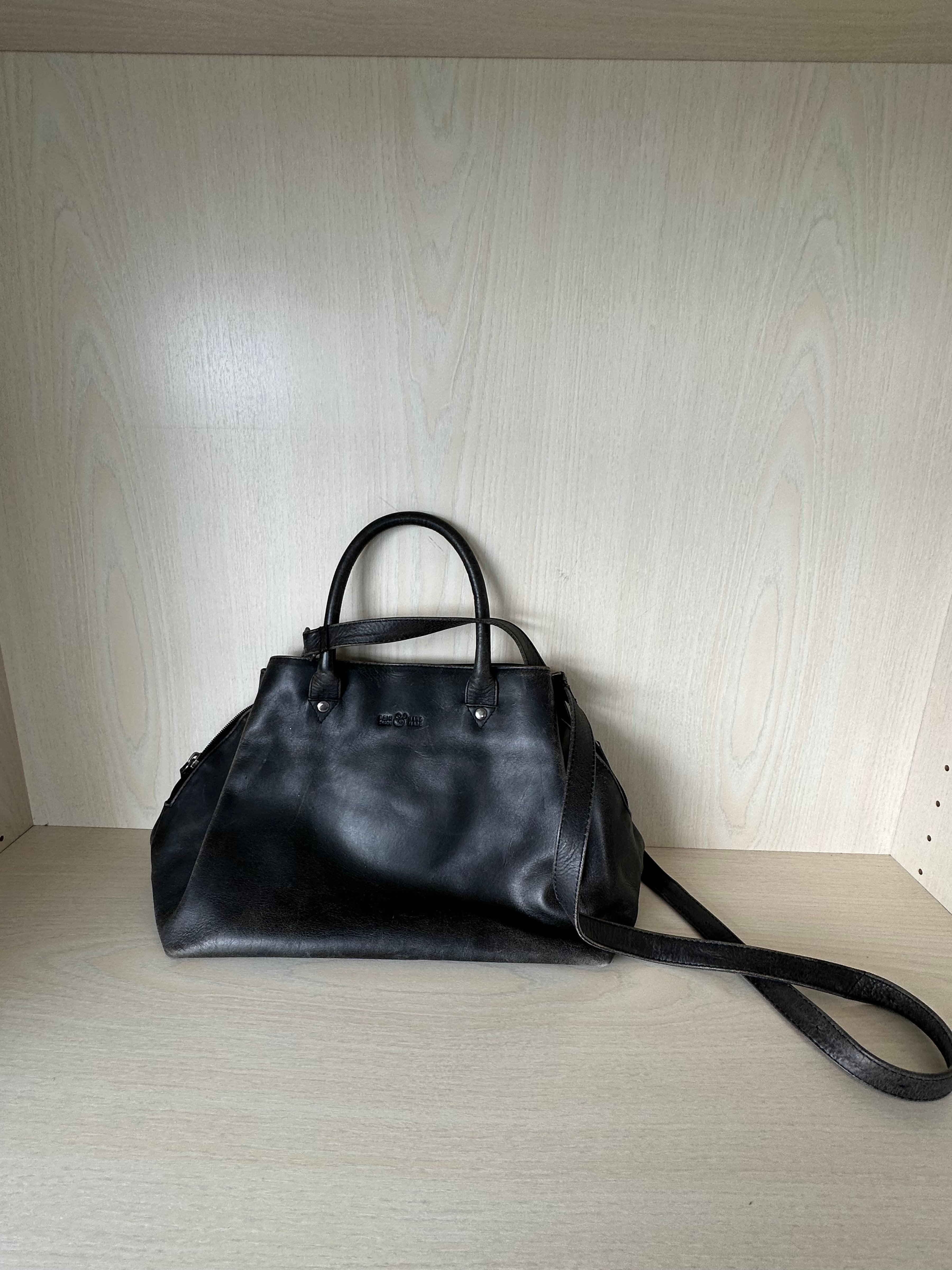 Contigo Fairtrade Ledertasche, mittel, normaler Zustand, braun