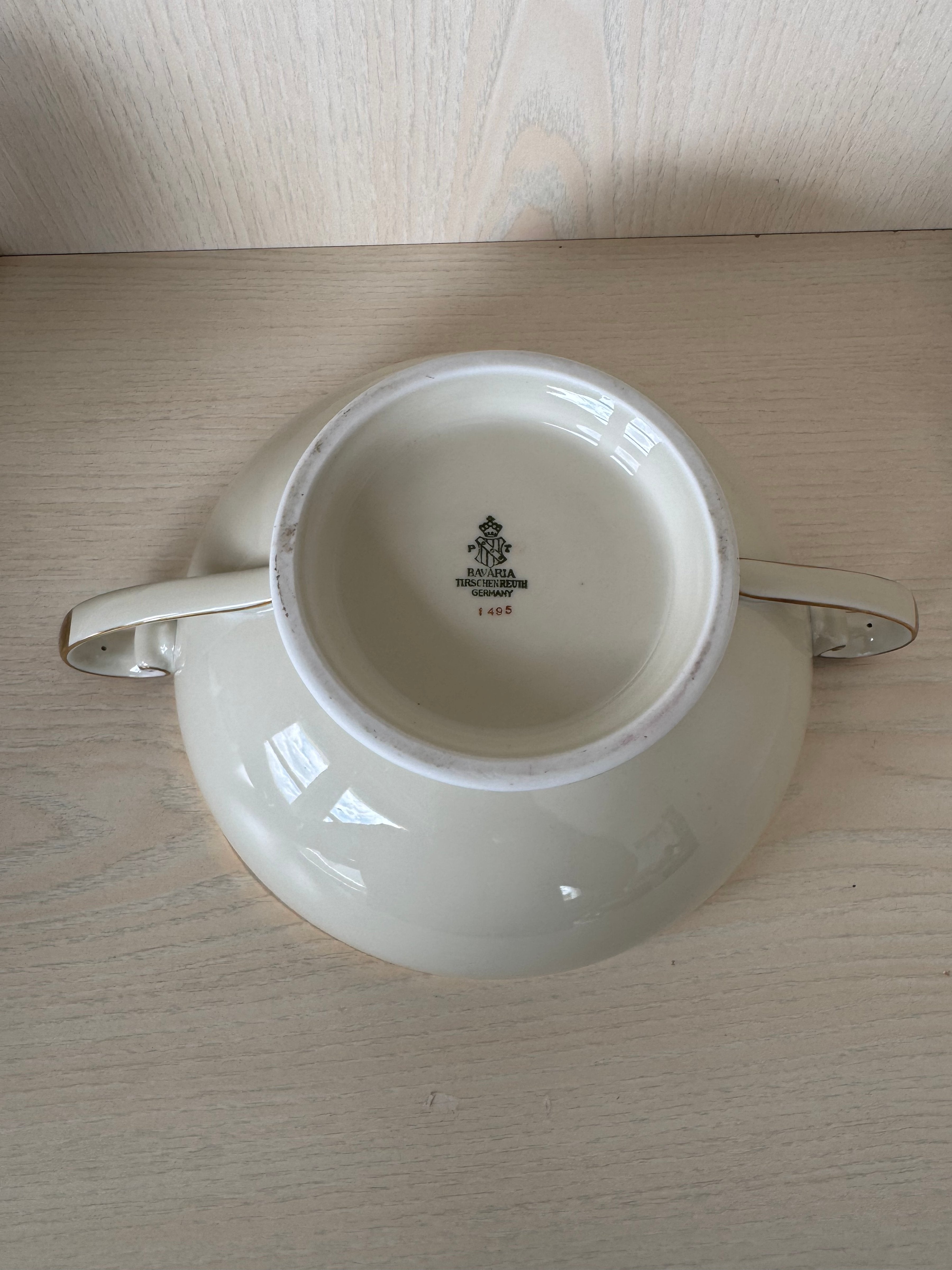 Winterling Bavaria Porcelain Tureen 1495 Gold Trim 20.5cm Good Condition