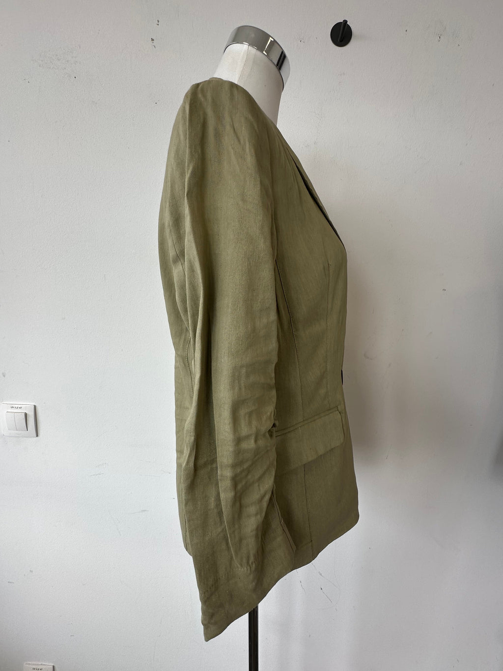 Marc Cain Khaki Linen Blazer & Trousers, Size N2, Very Good Condition