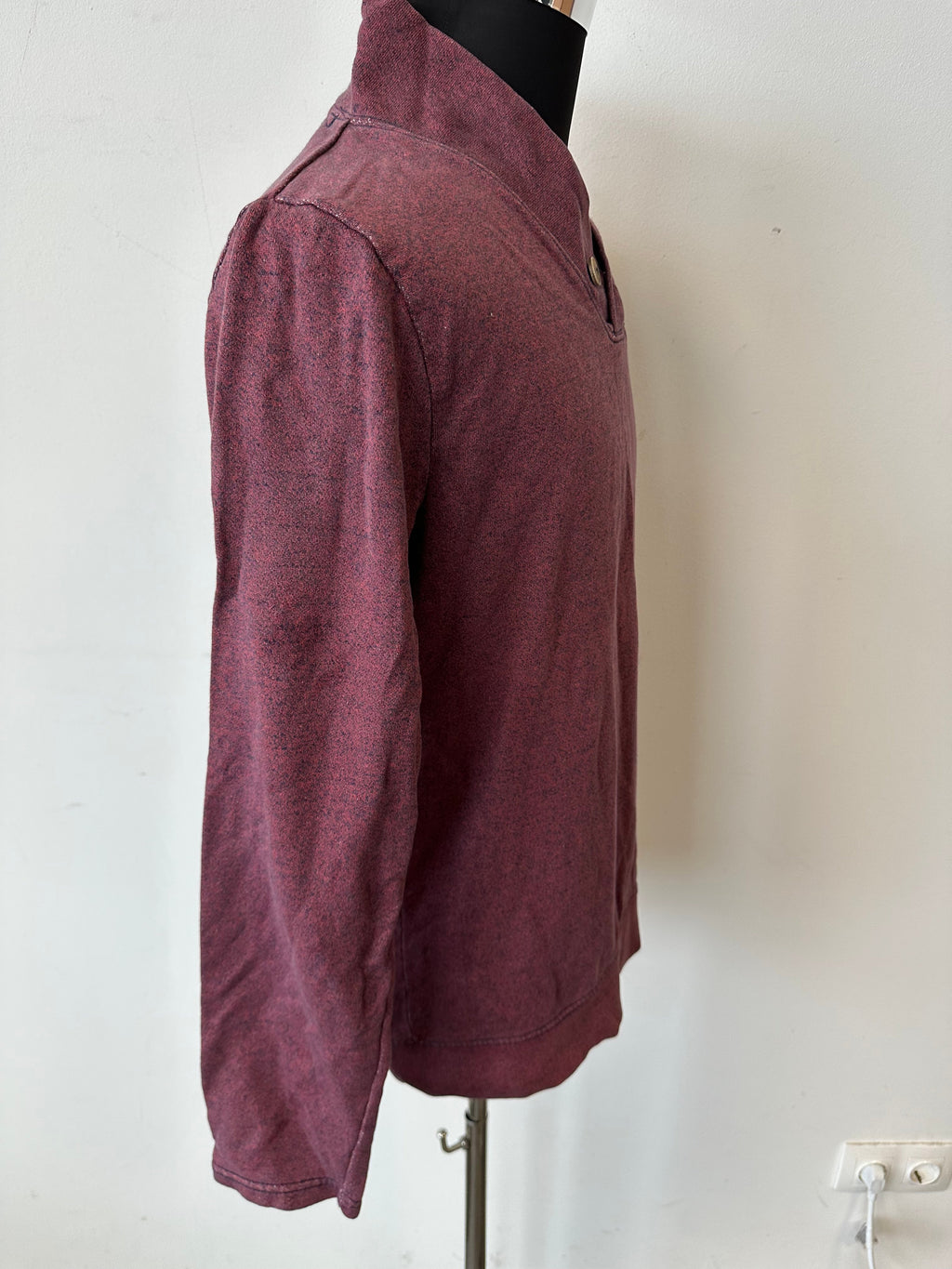 Dickies Men's Burgundy Medium Button-Up Shirt - Good Condition