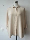 Hauber Silk Blouse Cream Size 40 (EU) Very Good Condition