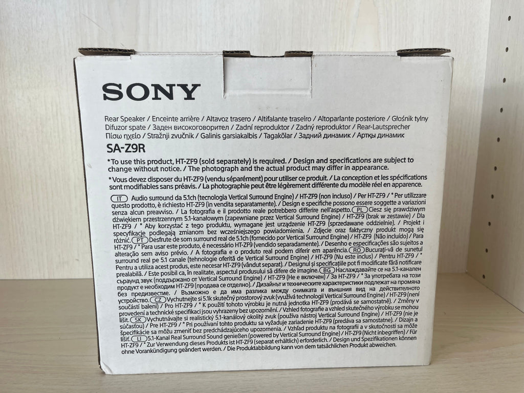 Sony Wireless Rear Lautsprecher SA-Z9R, Schwarz, Kompakt, Zustand: Gut