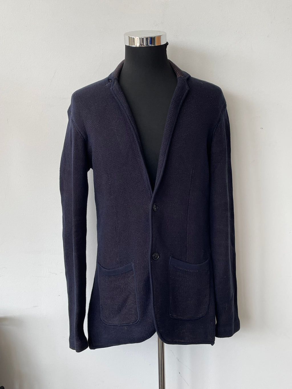 Armani Exchange Herren Strickblazer – Navy, Größe XL, Sehr Gut