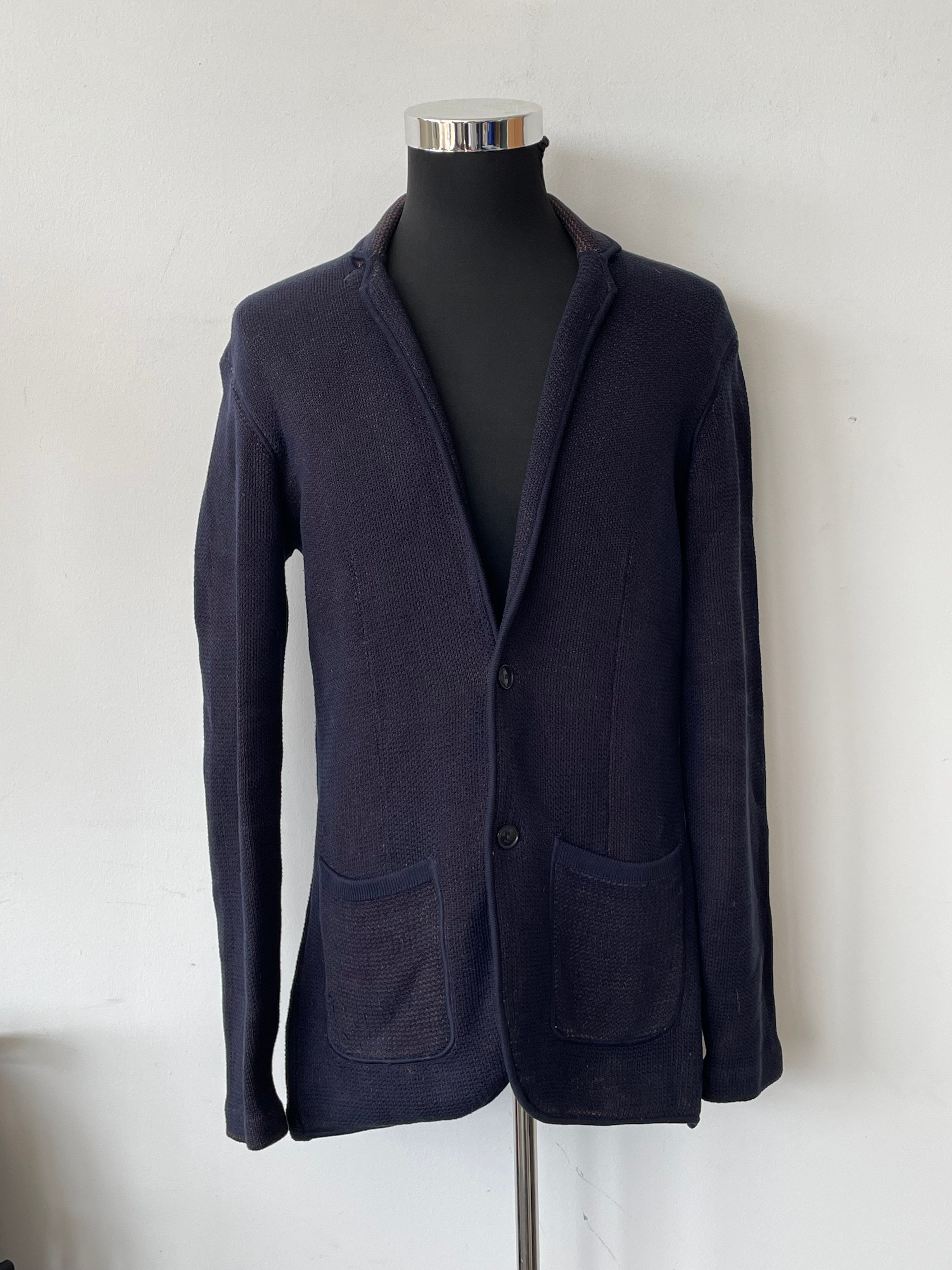 Armani Exchange Herren Strickblazer – Navy, Größe XL, Sehr Gut
