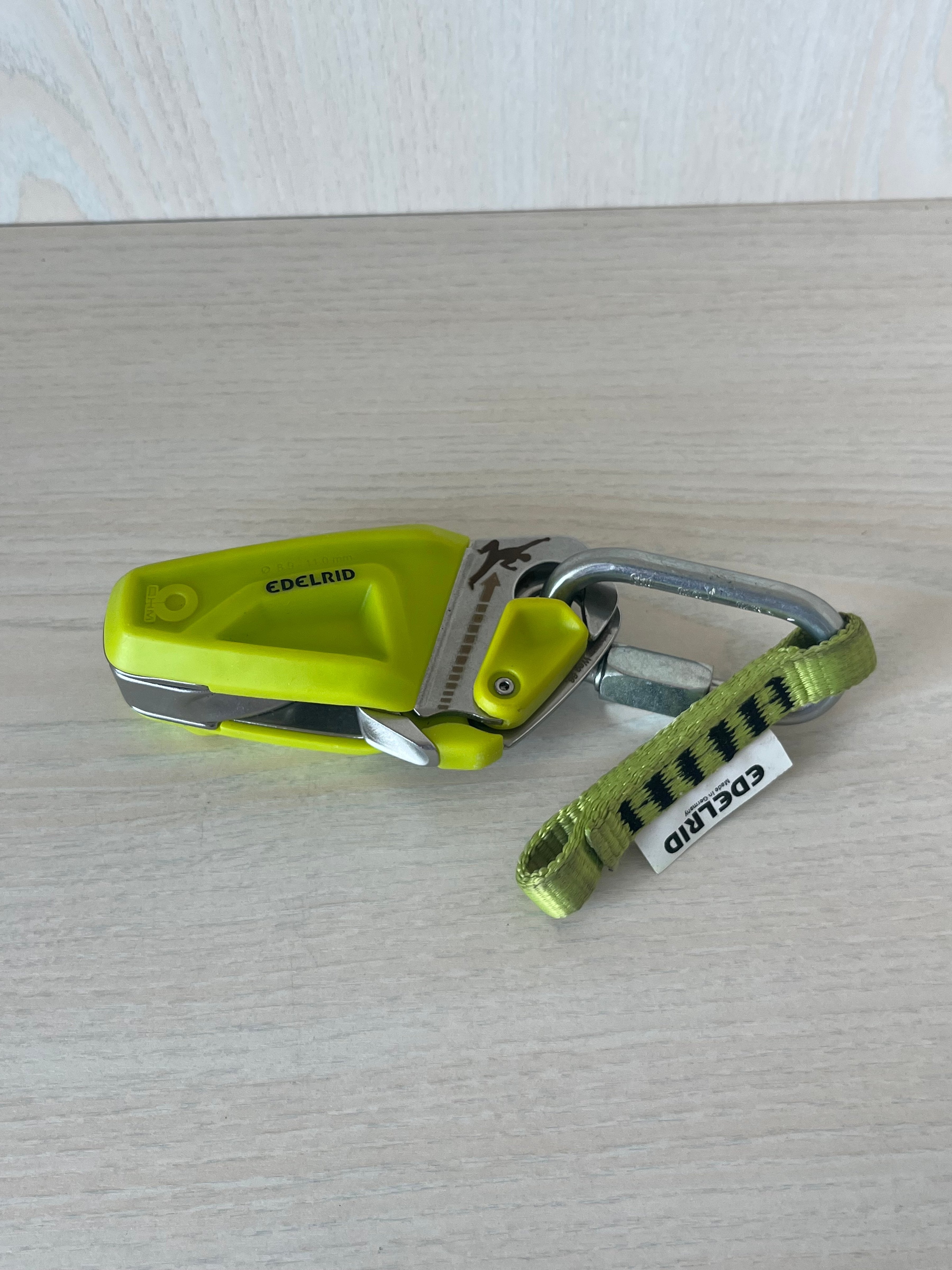 Edelrid Ohm Assisted Braking Device, Yellow/Metal, Good Condition