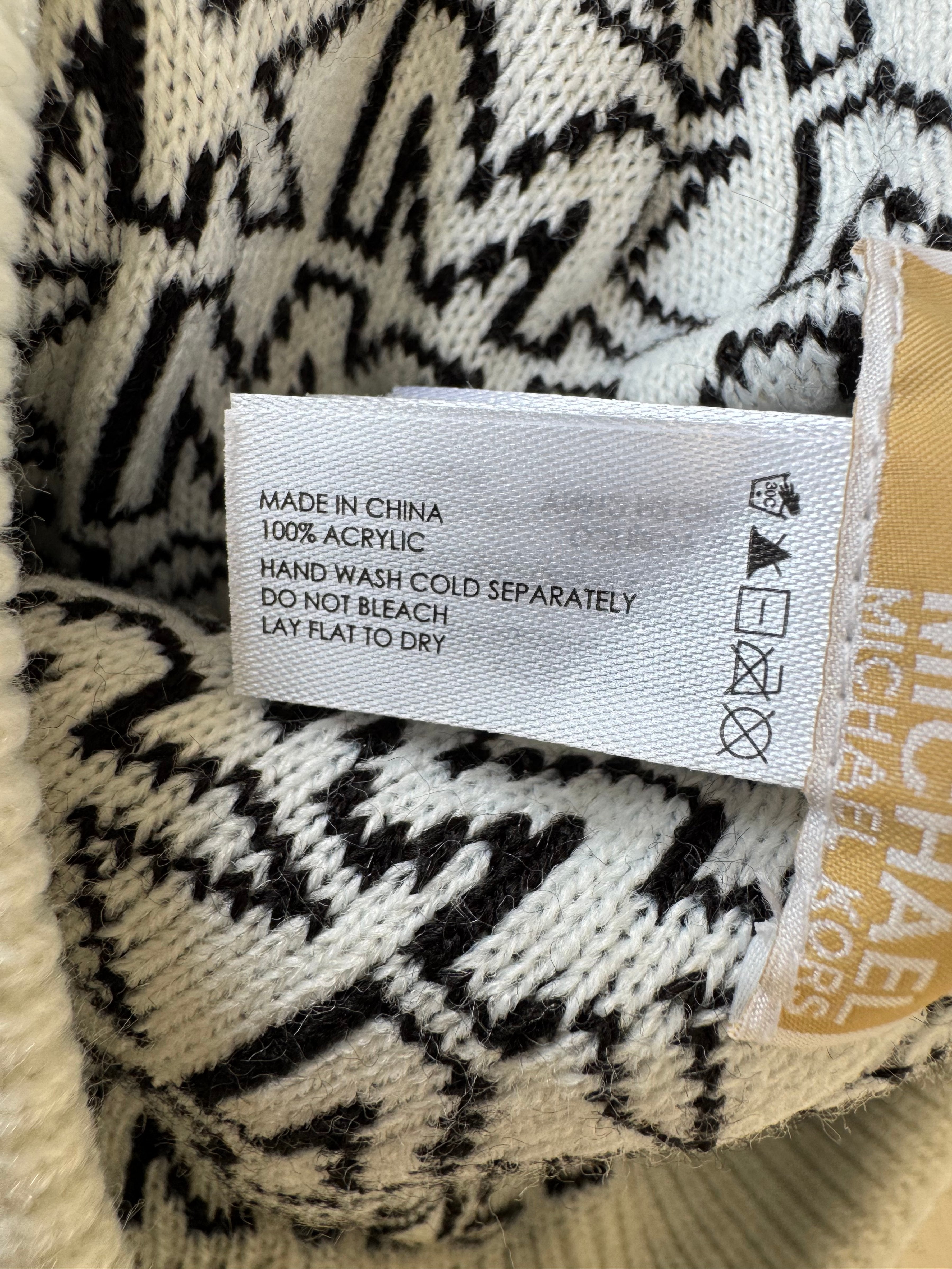 Michael Kors Wende-Beanie Logo Schwarz/Weiß Einheitsgröße Wie Neu