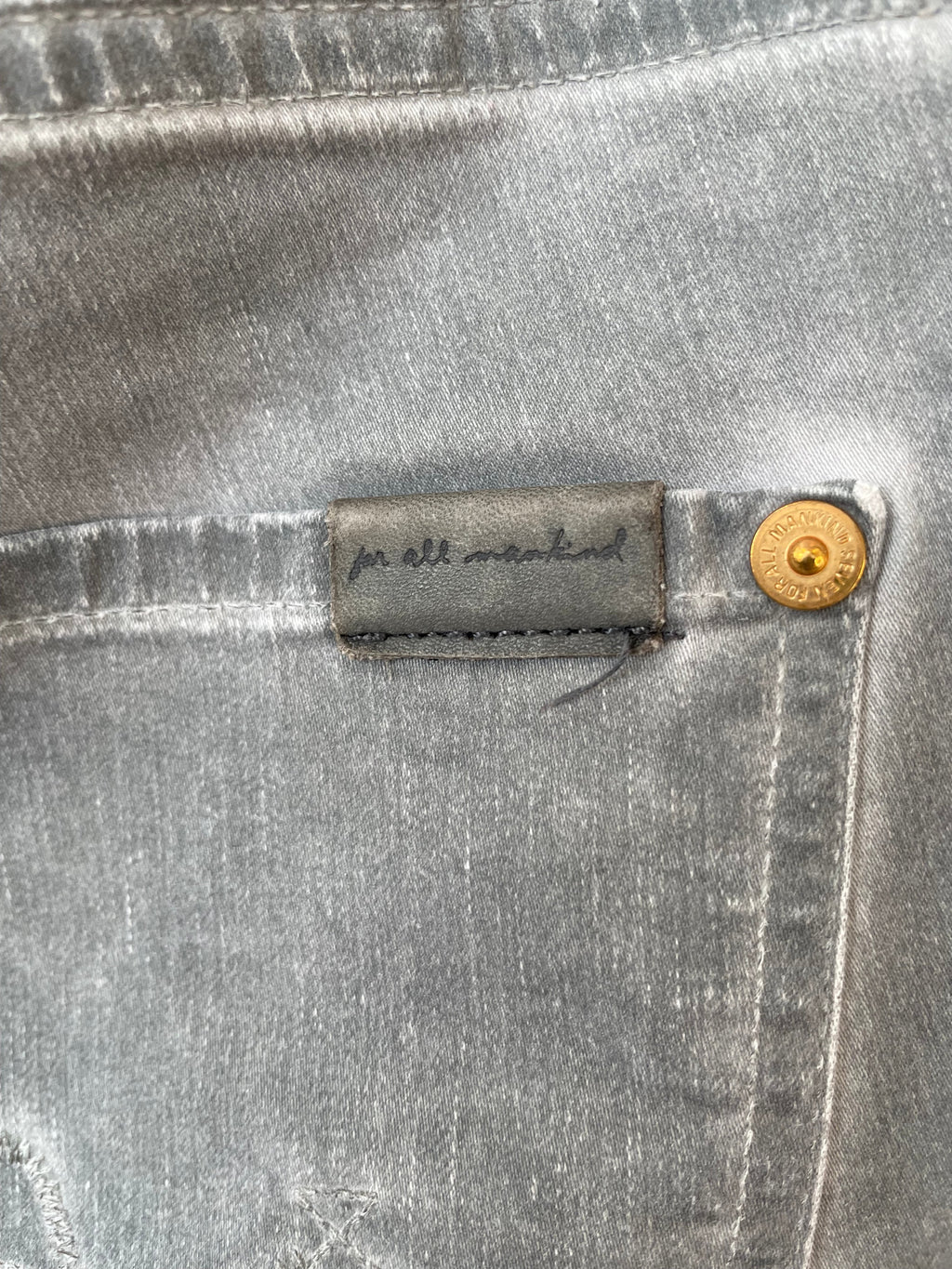 7 For All Mankind Denim Jeans Grau Größe 32 UK Sehr Gut