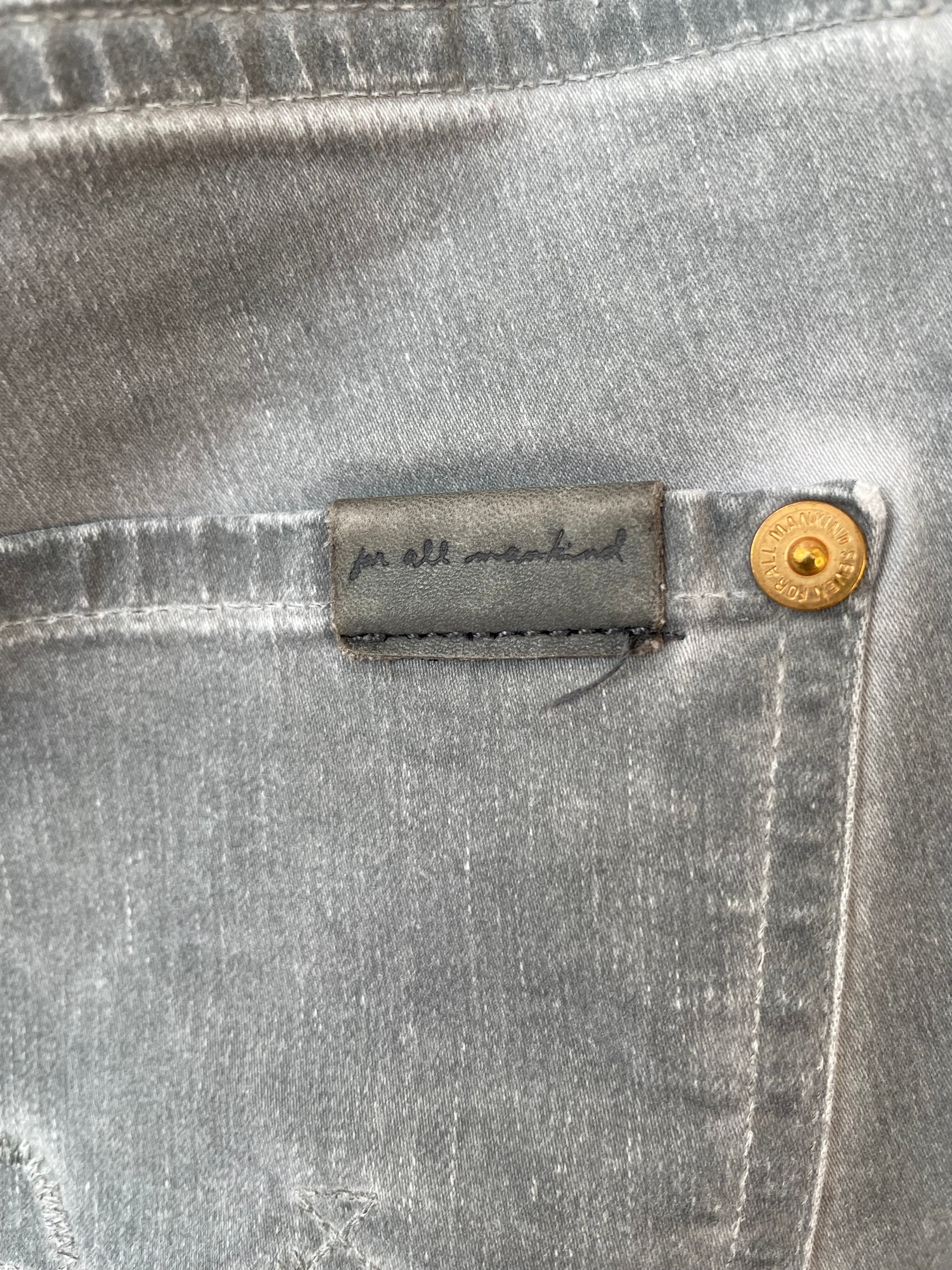 7 For All Mankind Denim Jeans Grau Größe 32 UK Sehr Gut