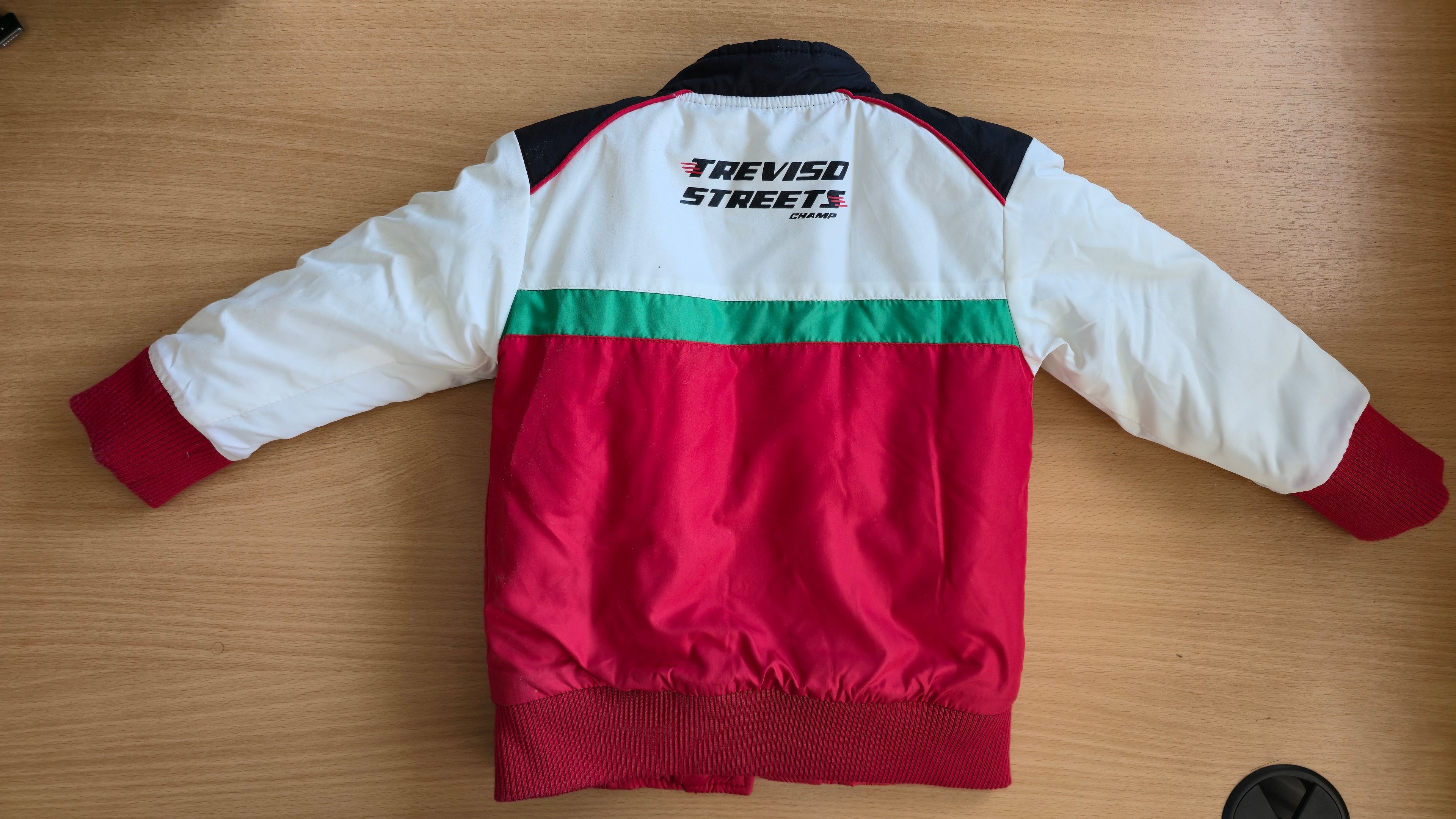 Benetton Racing Bomber Jacket | Kids 1Y | Red-White | Motorsport | Very Good