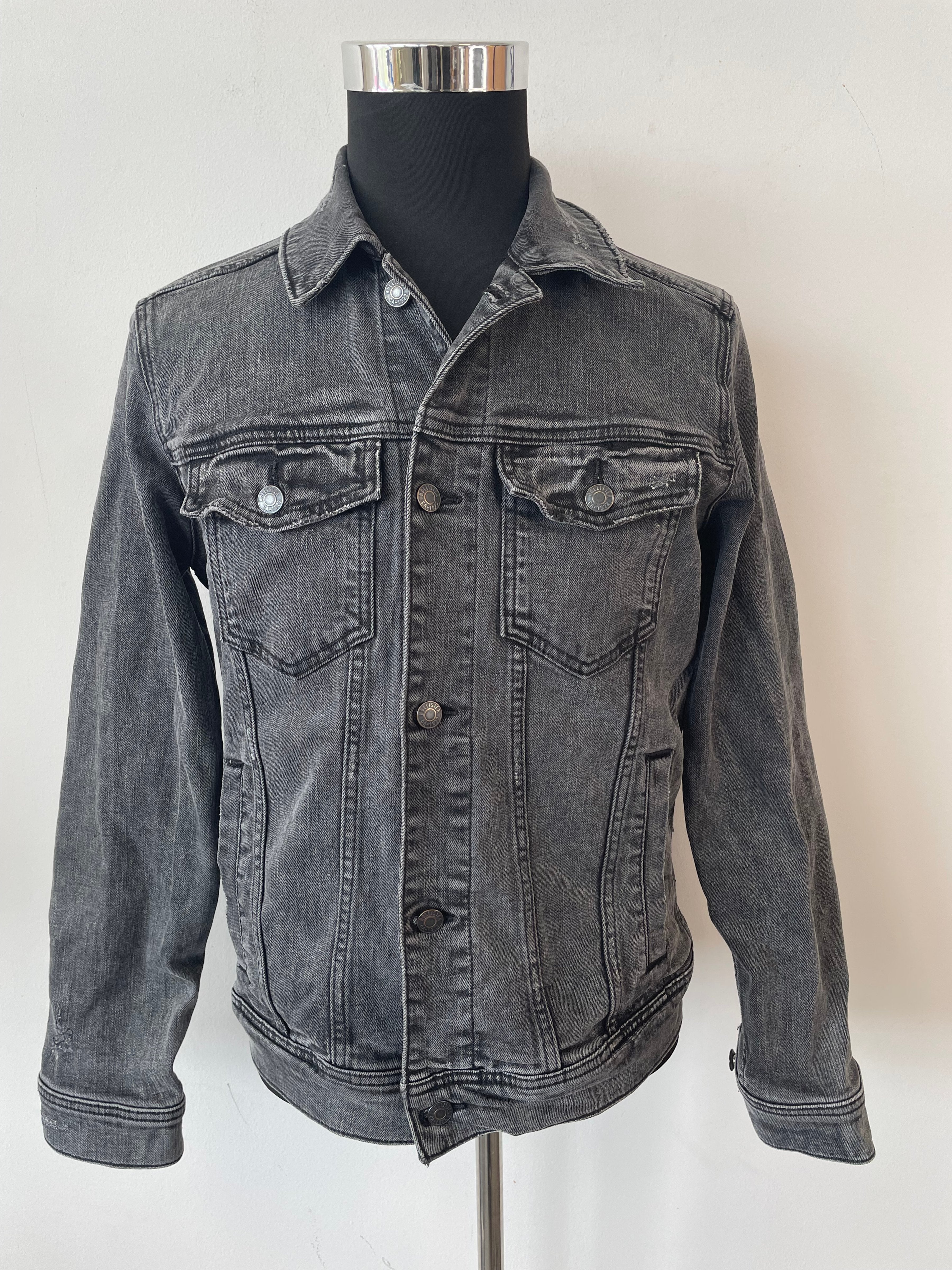 Hollister Epic Flex Jeansjacke Schwarz S, Sehr Gut