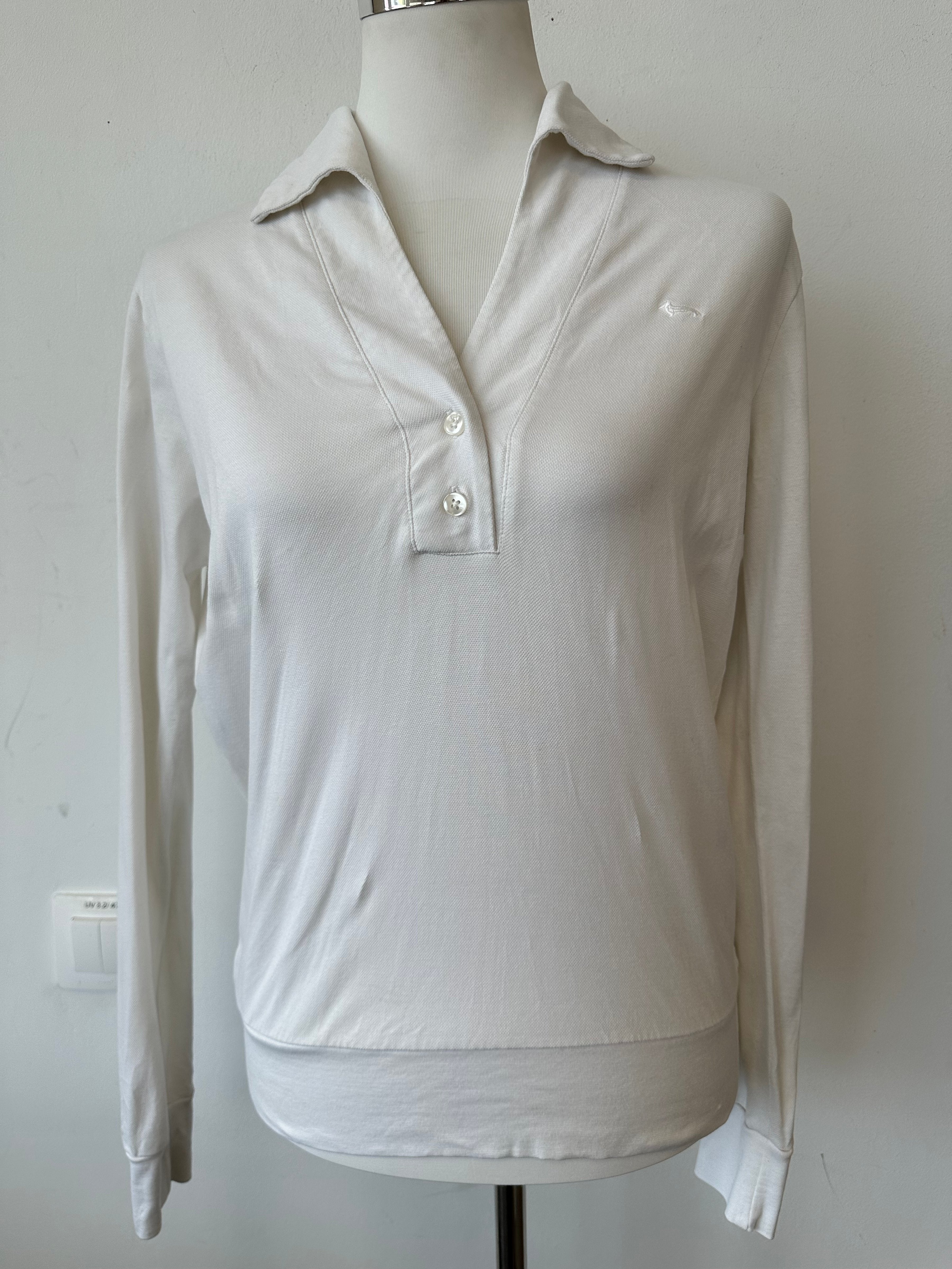 Harmont & Blaine Pullover L | Baumwolle Polo | Weiß | Guter Zustand