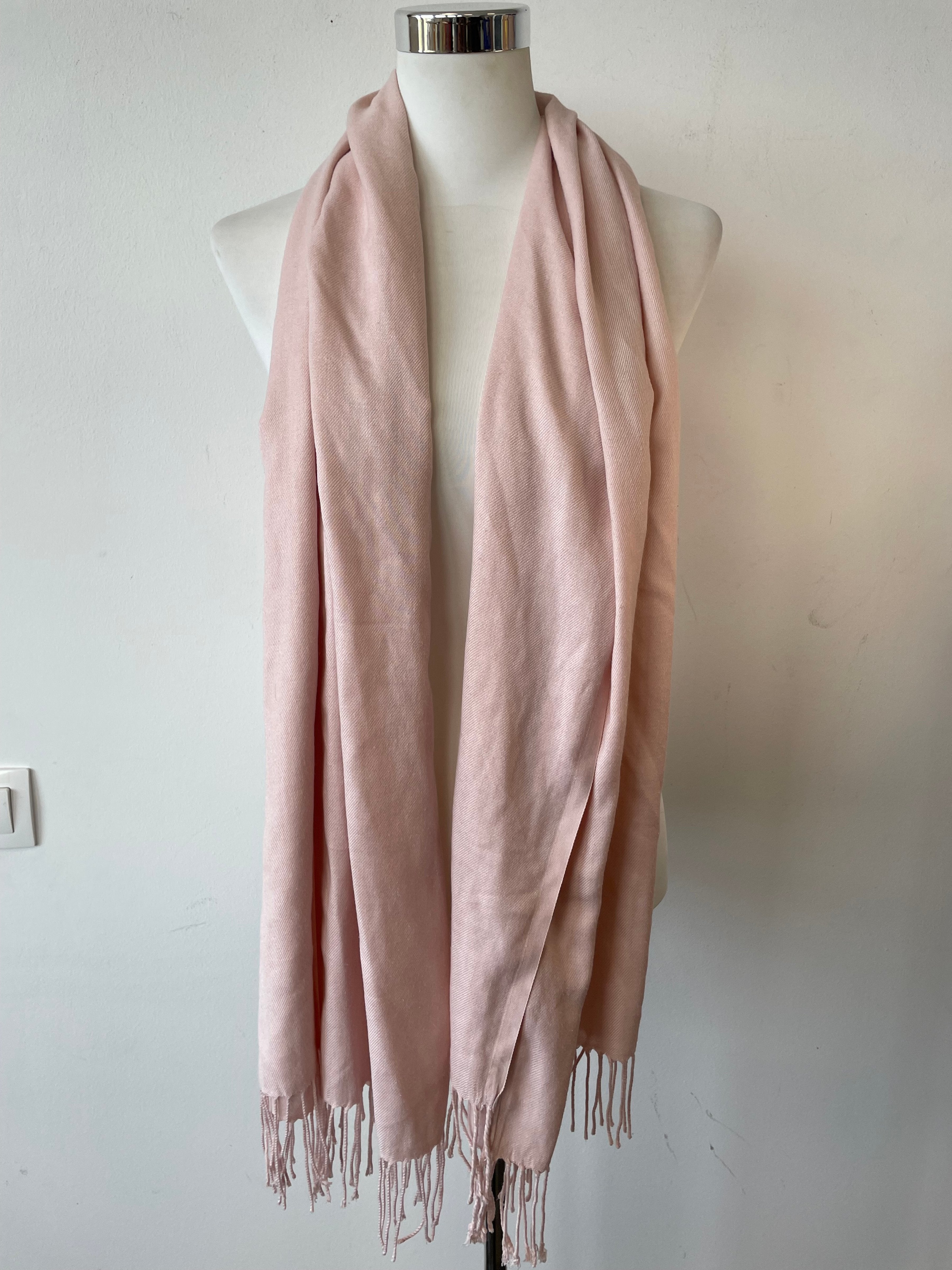 Etsy Classic Neck Scarf Dusty Pink Acrylic 180x70cm Very Good