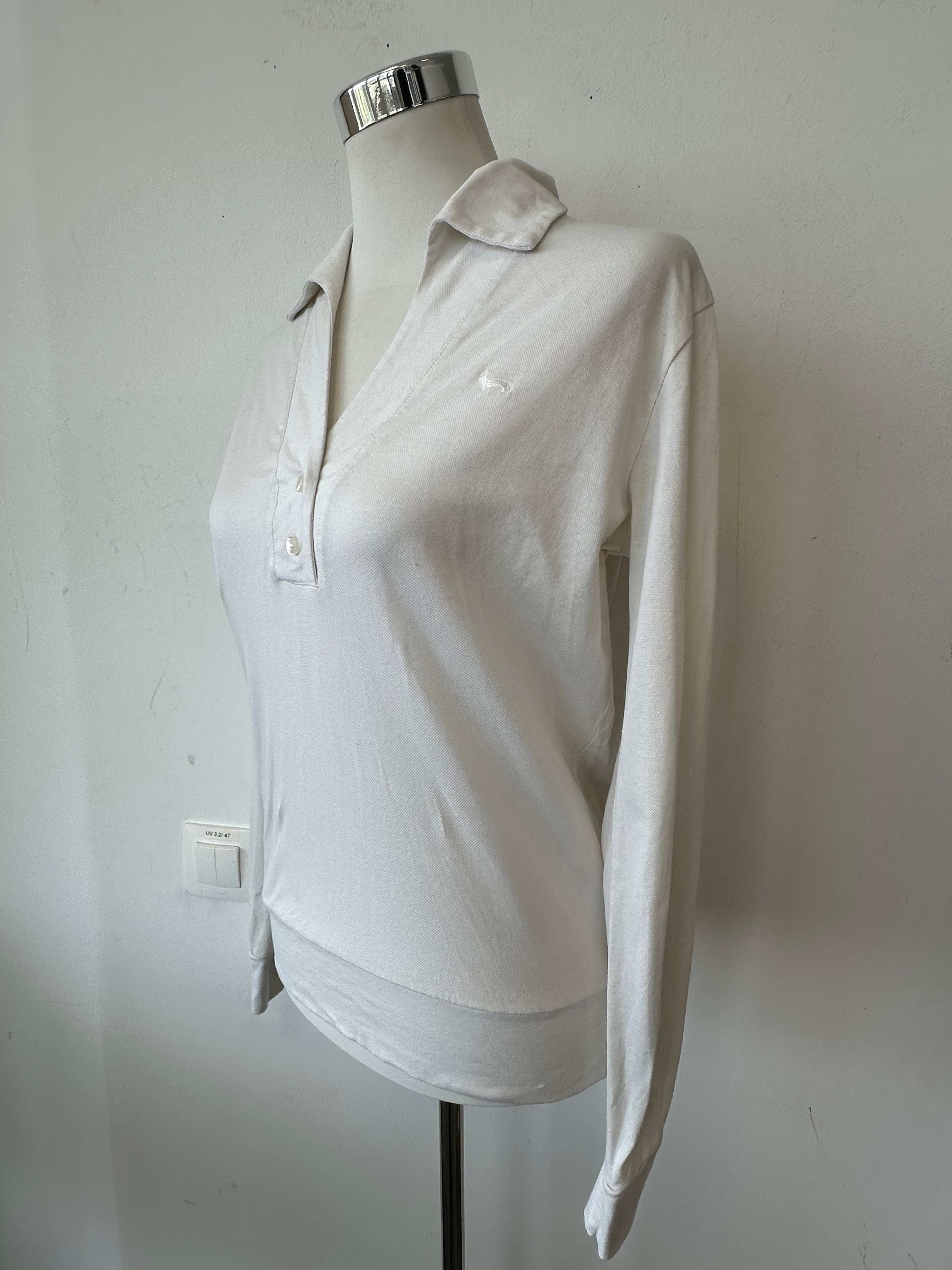 Harmont & Blaine Pullover L | Baumwolle Polo | Weiß | Guter Zustand