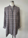 Joseph Lara Blouse, Plaid, Size 38, 100% Silk, Very Good Condition