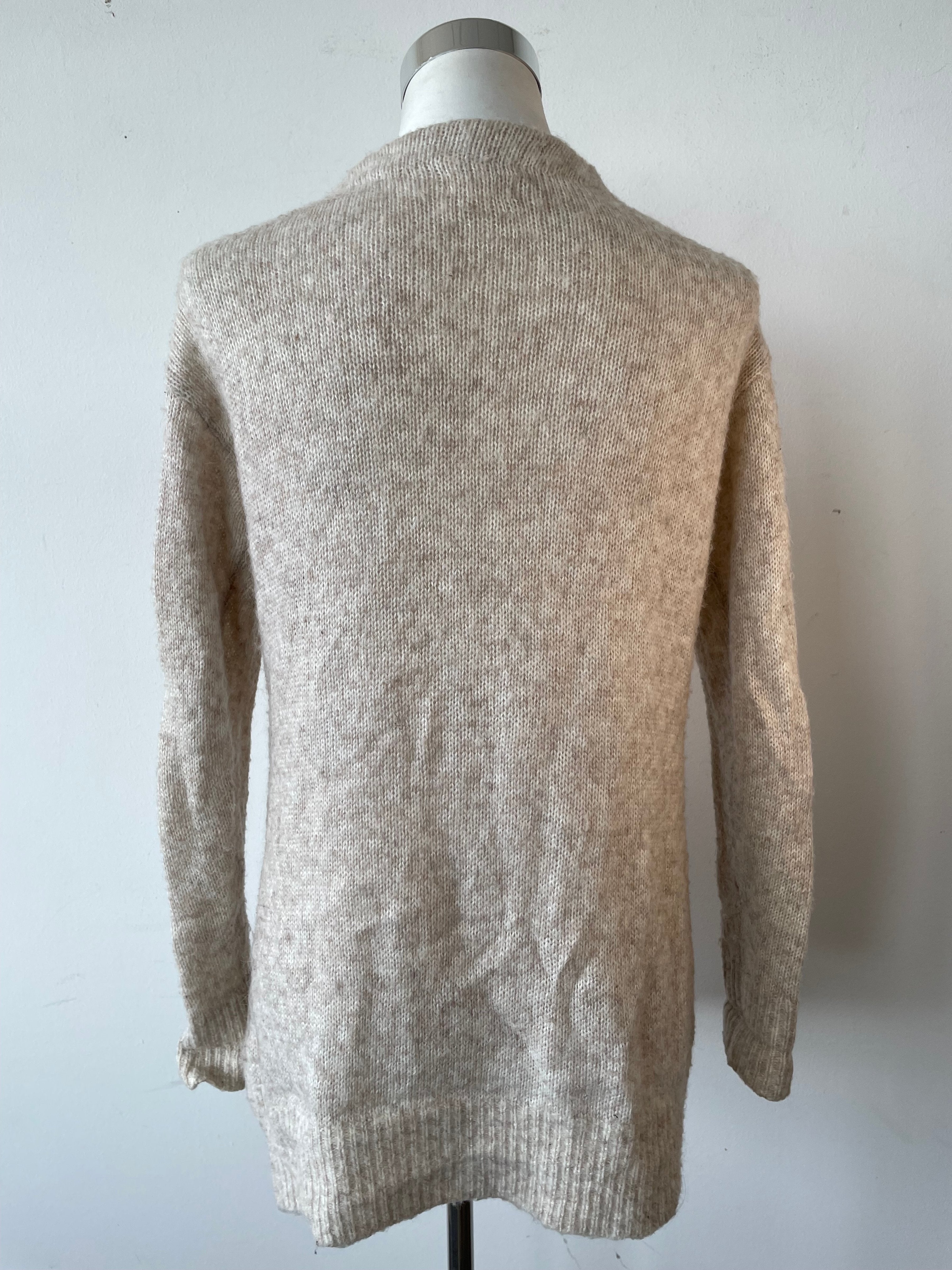 Fat Face Cosy Mohair-Blend Cardigan | UK 6 / EU 34 | Beige Meliert | Sehr Gut