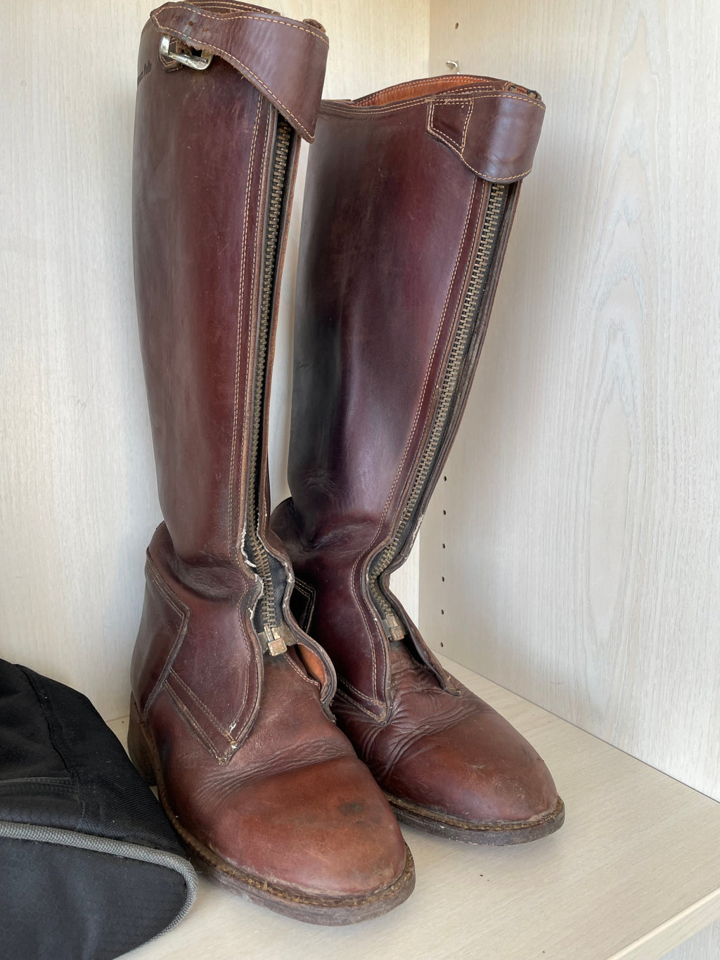Casablanca Polo Riding Boots Brown Leather Size 43 Normal Use