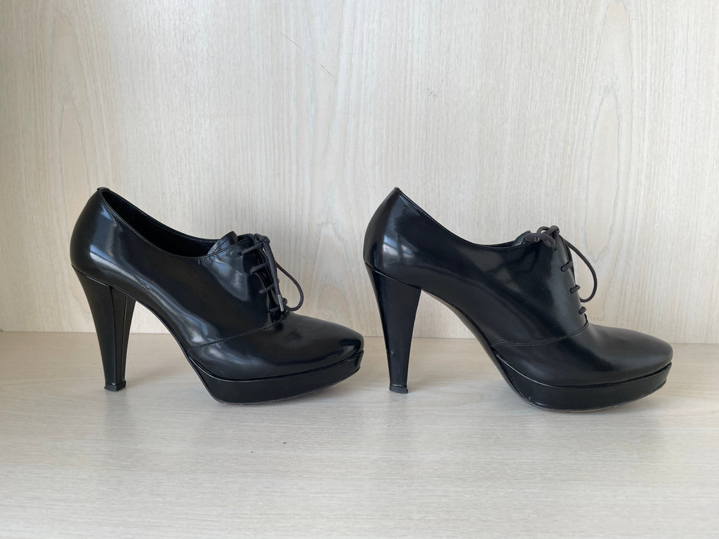 Konstantin Starke Schnürpumps Oxfords, Schwarz, Gr. 38.5, Zustand: Gut