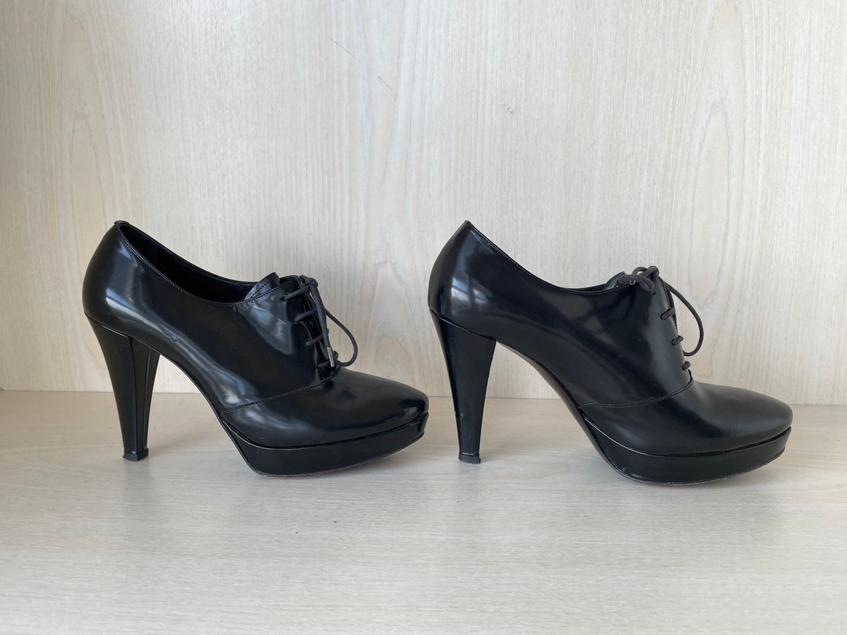 Konstantin Starke Schnürpumps Oxfords, Schwarz, Gr. 38.5, Zustand: Gut