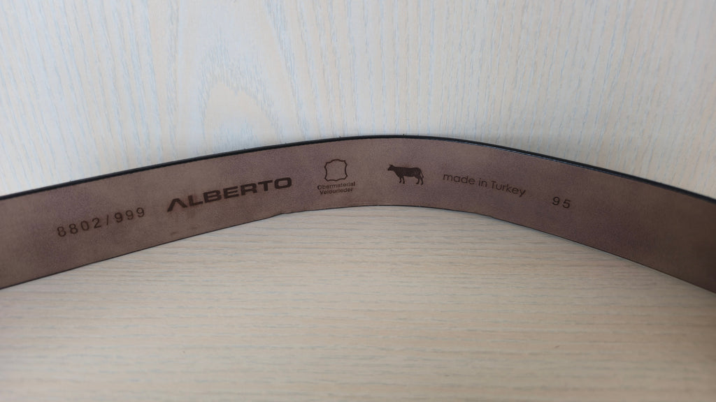 Alberto Ledergürtel, schwarz, 95 cm – wie neu