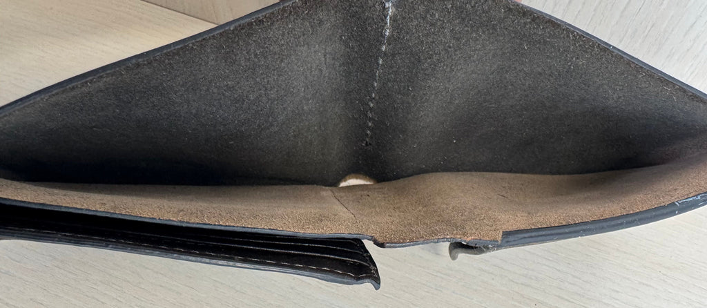 Strellson Herren Trifold Leder Geldbörse Schwarz Swiss Cross, gebraucht 11x9cm