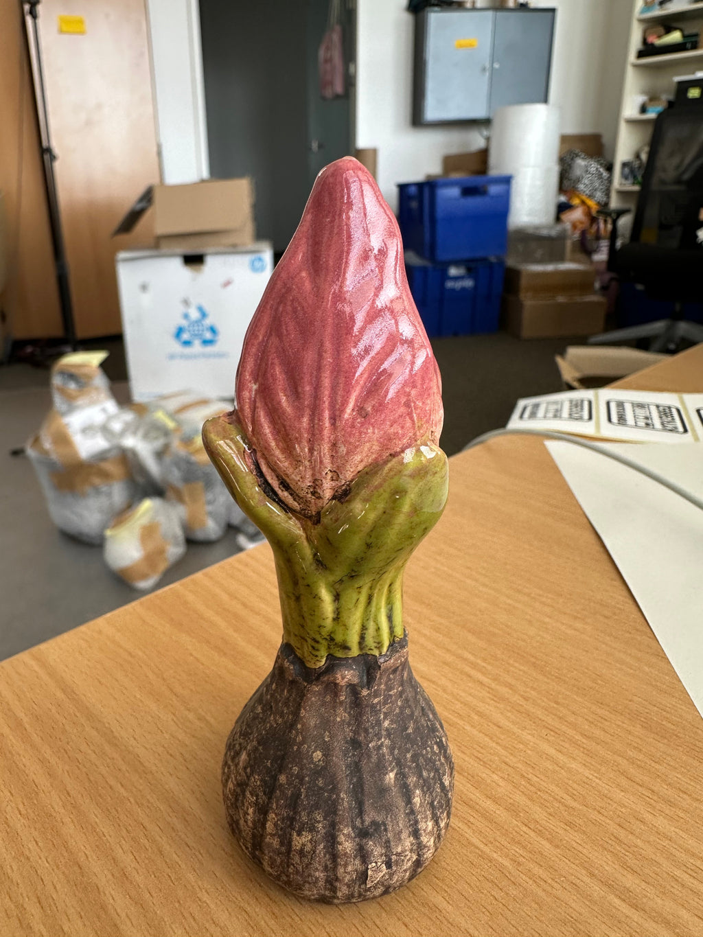 Vintage Ceramic Tulip Vase Candle Holder, Very Good Condition