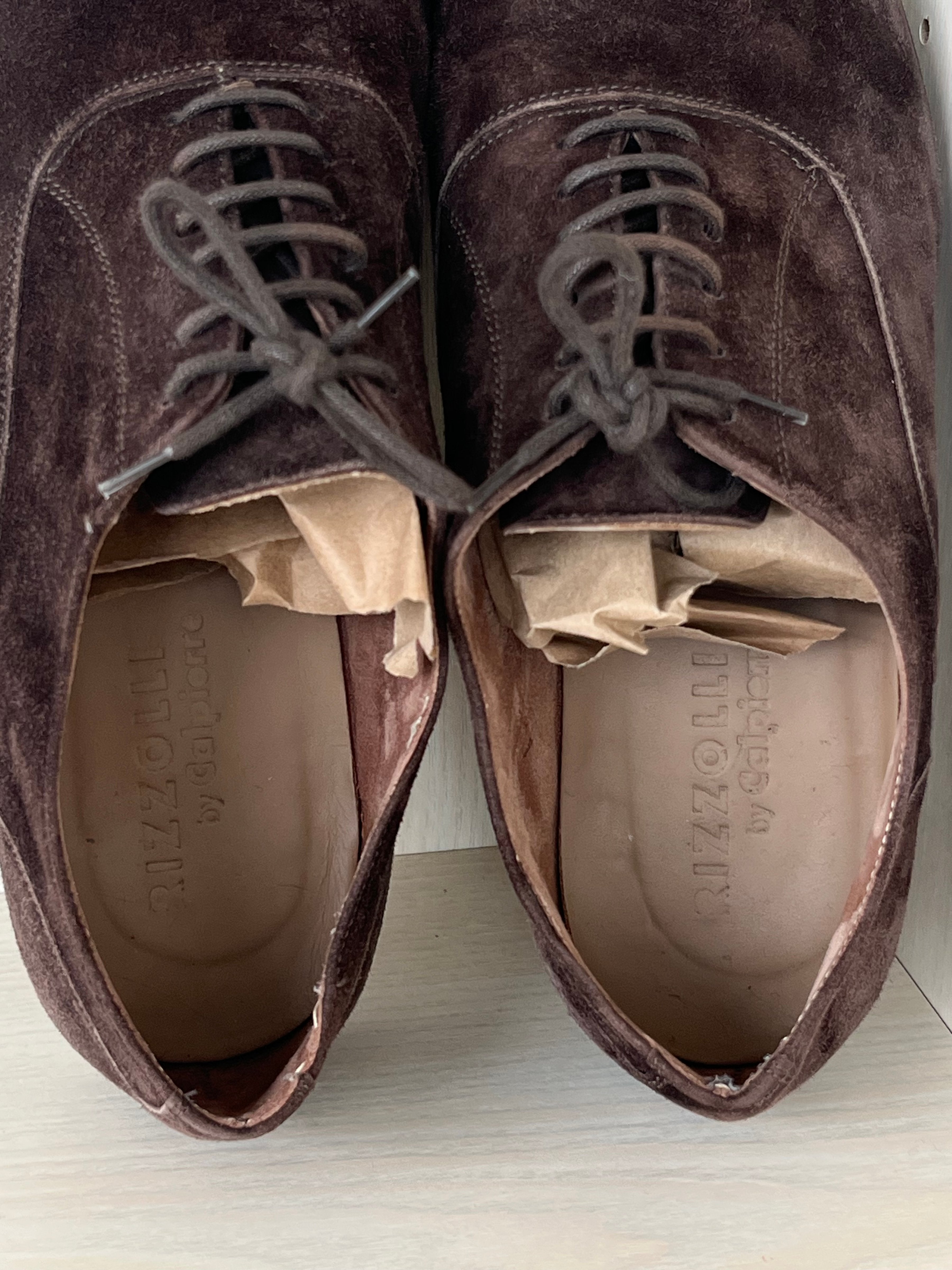 Rizzolli Suede Oxfords Brown 42.5 EU Very Good
